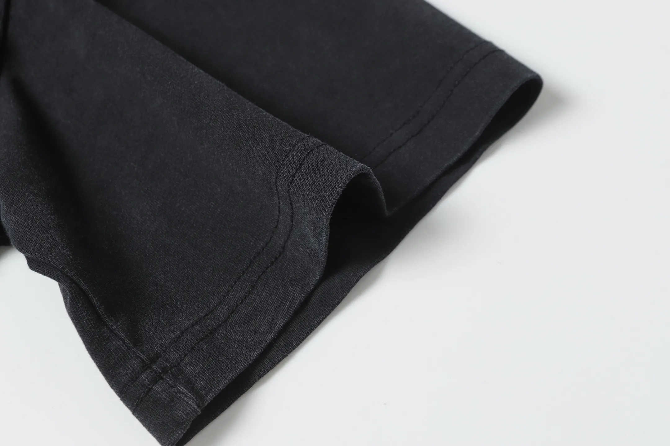 6079#washed black｜P116 Godspeed cross-border American rock and roll street washed retro style short-sleeved T (craft print) fabric (fabric): 32 count combed double yarn 250g weight size (size): S-M-L-XL color (colour): washed black 👉 👉
