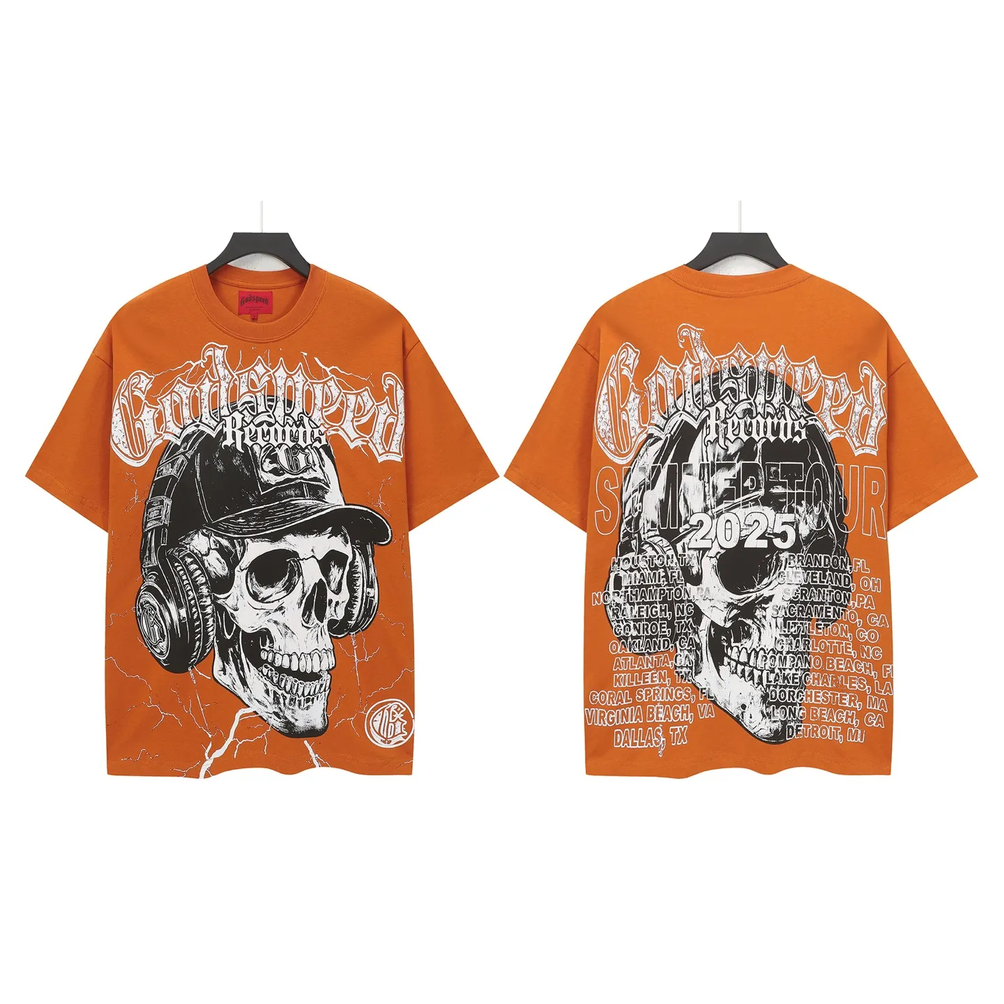 5130# Retro Brick Red I P106 Real Spot - The latest exclusive Godspeed cross-border American rock and roll street washed retro style short-sleeved T (craft printing) Fabric (fabric): 32-count combed double yarn 240 grams weight Size (size): S-M-L-XL Color (colour): Retro Brick Red 👉