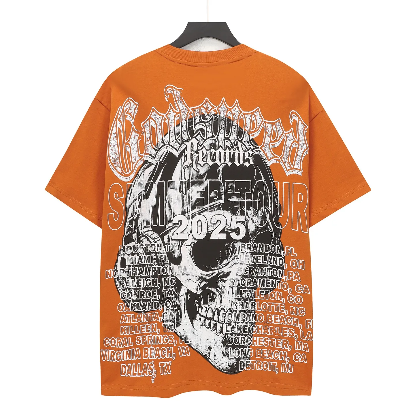 5130# Retro Brick Red I P106 Real Spot - The latest exclusive Godspeed cross-border American rock and roll street washed retro style short-sleeved T (craft printing) Fabric (fabric): 32-count combed double yarn 240 grams weight Size (size): S-M-L-XL Color (colour): Retro Brick Red 👉