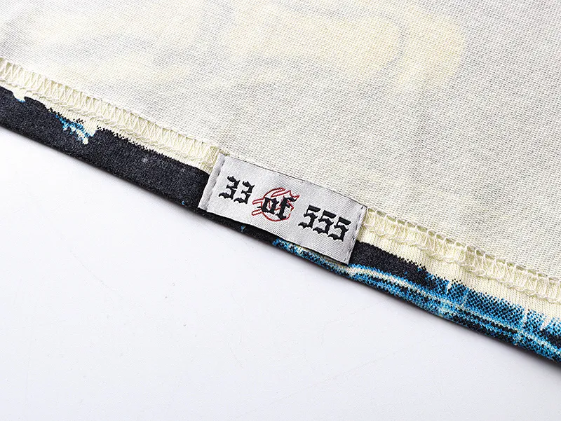 3171# P106 Real shot Godspeed American fashion rock street retro loose printed cotton short sleeves Fabric: 240g 32 count fine cotton double yarn pure cotton Color: apricot Size: S M L XL