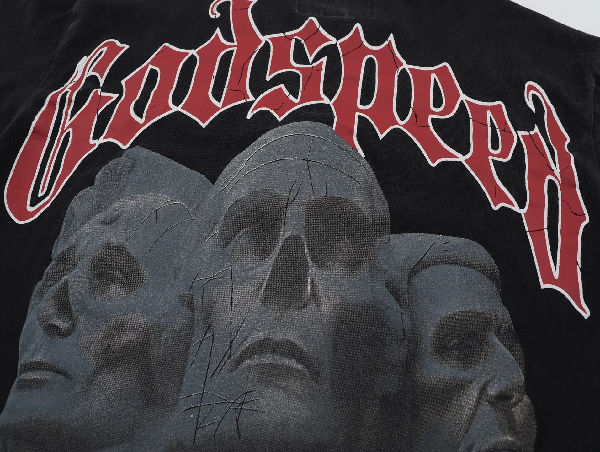 G119# P124 Godspeed short-sleeved T-shirt color: Black size: S M L XL