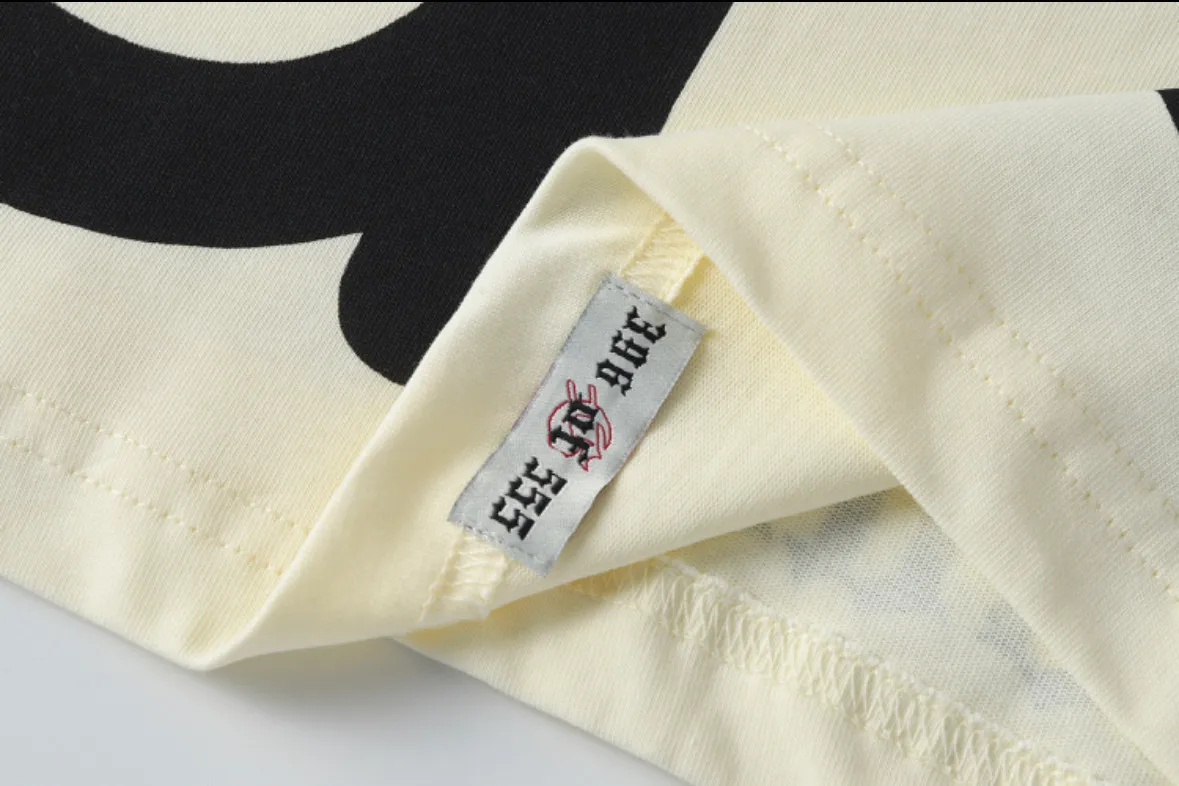 5082#apricot color |. P104 Godspeed cross-border American rock and roll street washed retro style short-sleeved T (craft printing) fabric (fabric) 32-count combed double yarn 240 grams weight code number (size): S-M-L-XL color (colour): apricot