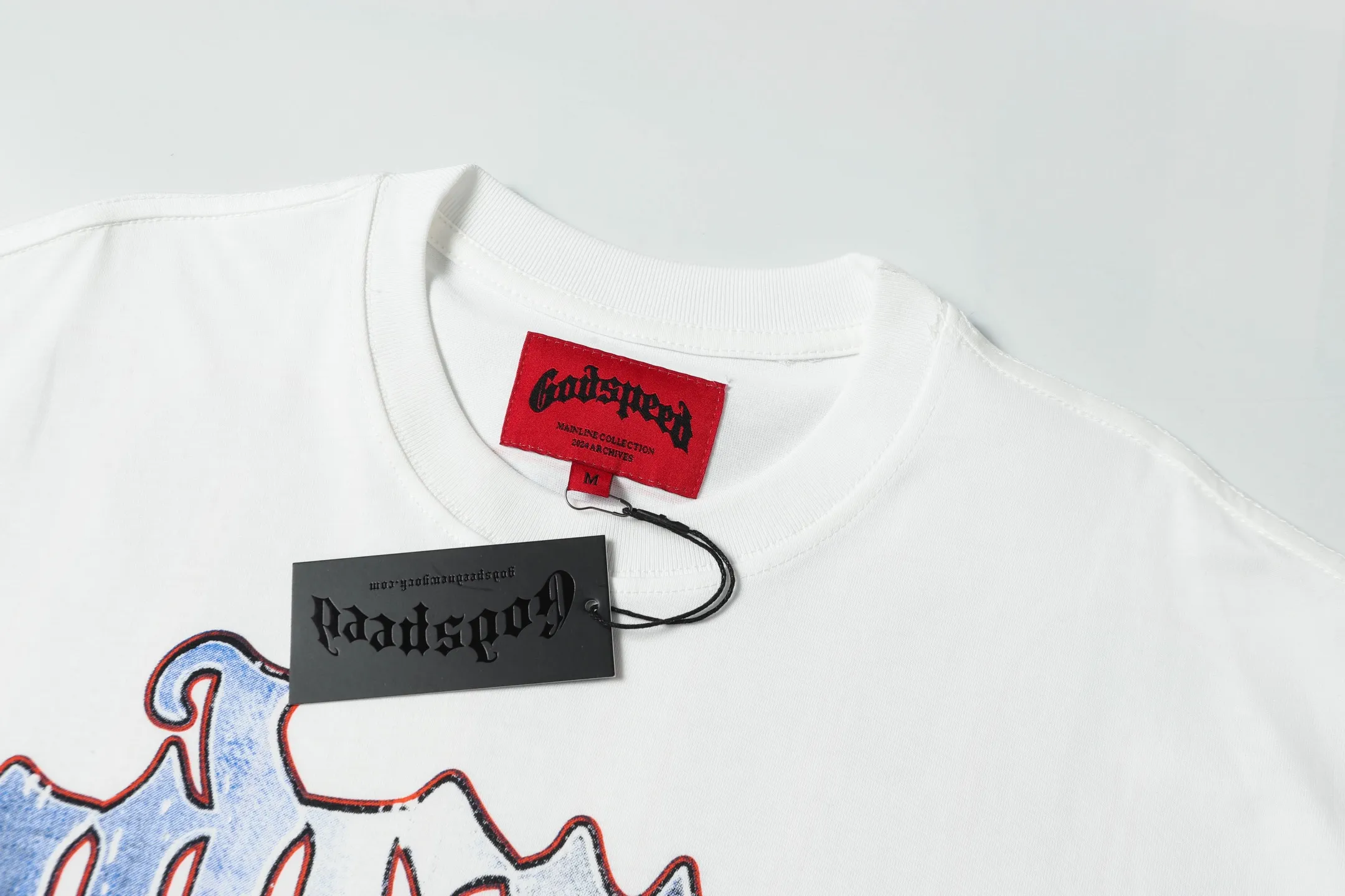 5051# White/Apricot | P104 Godspeed cross-border American rock and roll street washed retro style short-sleeved T (craft print) Fabric (fabric): 32-count combed double yarn 240 grams weight Size (size): S-M-L-XL Color (colour): white, apricot,