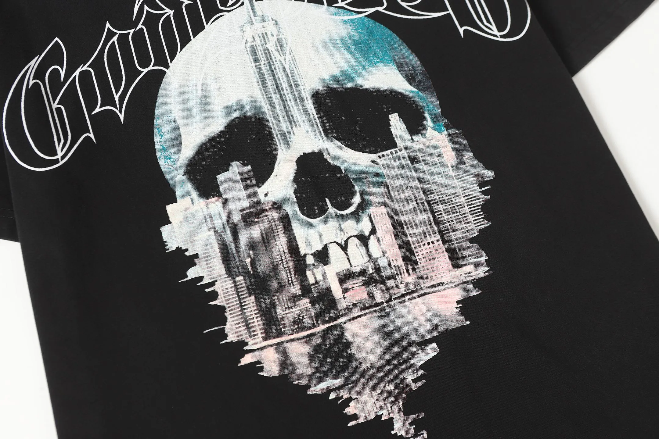 6087#washed black I P116 Godspeed cross-border American rock and roll street washed retro style short-sleeved T (craft printing) fabric (fabric): 32 count combed double yarn 250 grams weight code number (size): S-M-L-XL color (colour): washed black 👉 👉
