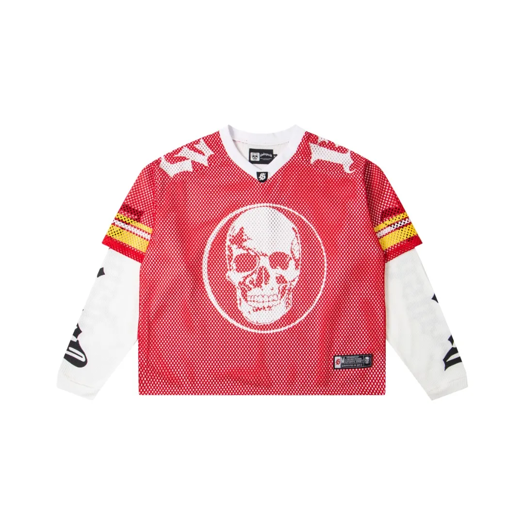 GW01# GodSpeed ​​mesh long-sleeved jersey size S-XL red white yellow P236