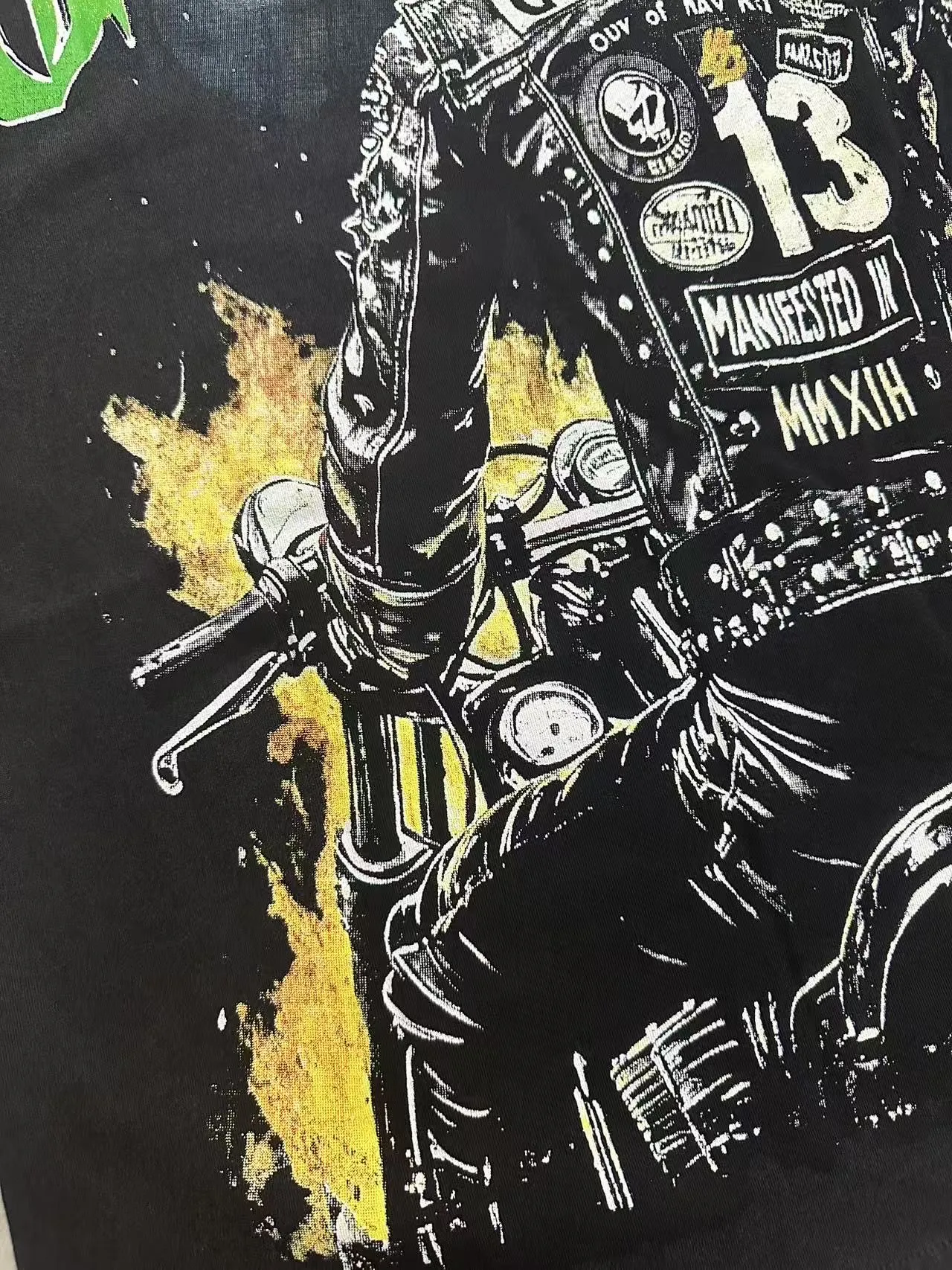 6107# washed black I P116 Godspeed cross-border American rock and roll street washed retro style short-sleeved T (process printing) fabric (fabric): washed black, blue: 32 count combed double yarn 250 grams weight code number (size): S-M-L-XL color (colour): washed black,