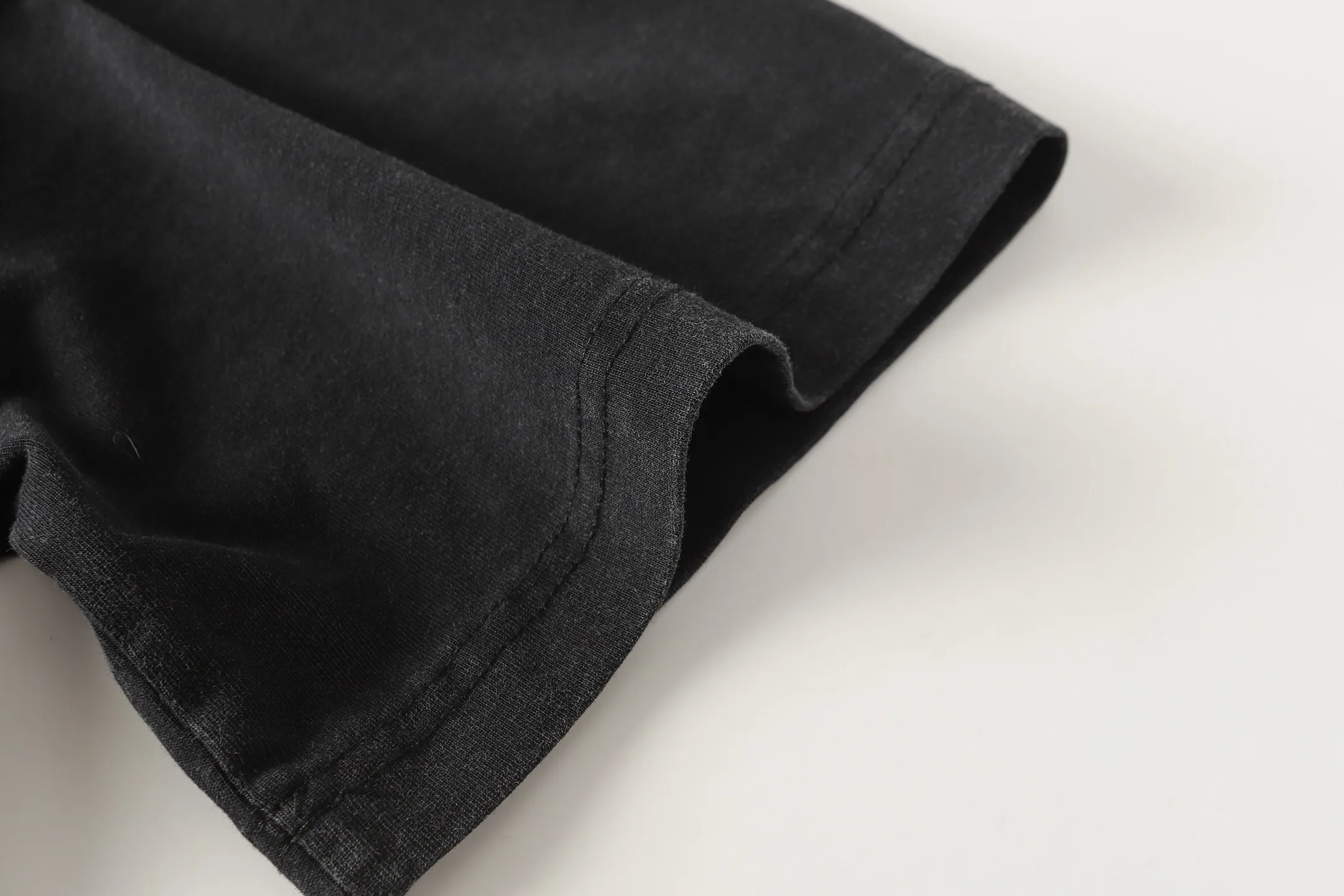 6107# washed black I P116 Godspeed cross-border American rock and roll street washed retro style short-sleeved T (process printing) fabric (fabric): washed black, blue: 32 count combed double yarn 250 grams weight code number (size): S-M-L-XL color (colour): washed black,