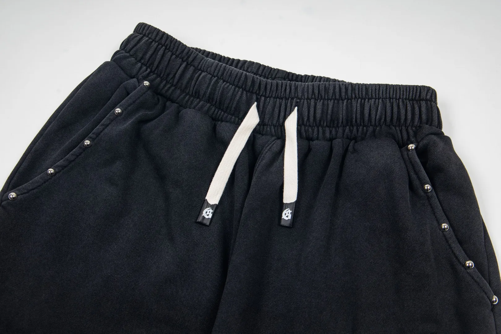 G60# GodSpeed ​​embroidered studded trousers, sizes S-XL, washed black P170, sapphire blue (washed) P170, gray P160