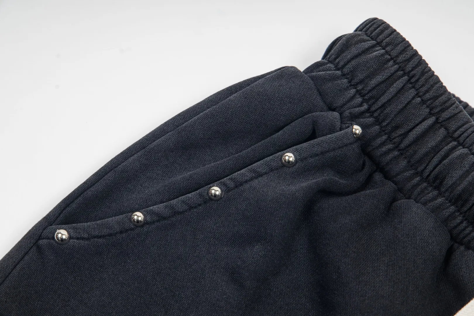 G60# GodSpeed ​​embroidered studded trousers, sizes S-XL, washed black P170, sapphire blue (washed) P170, gray P160