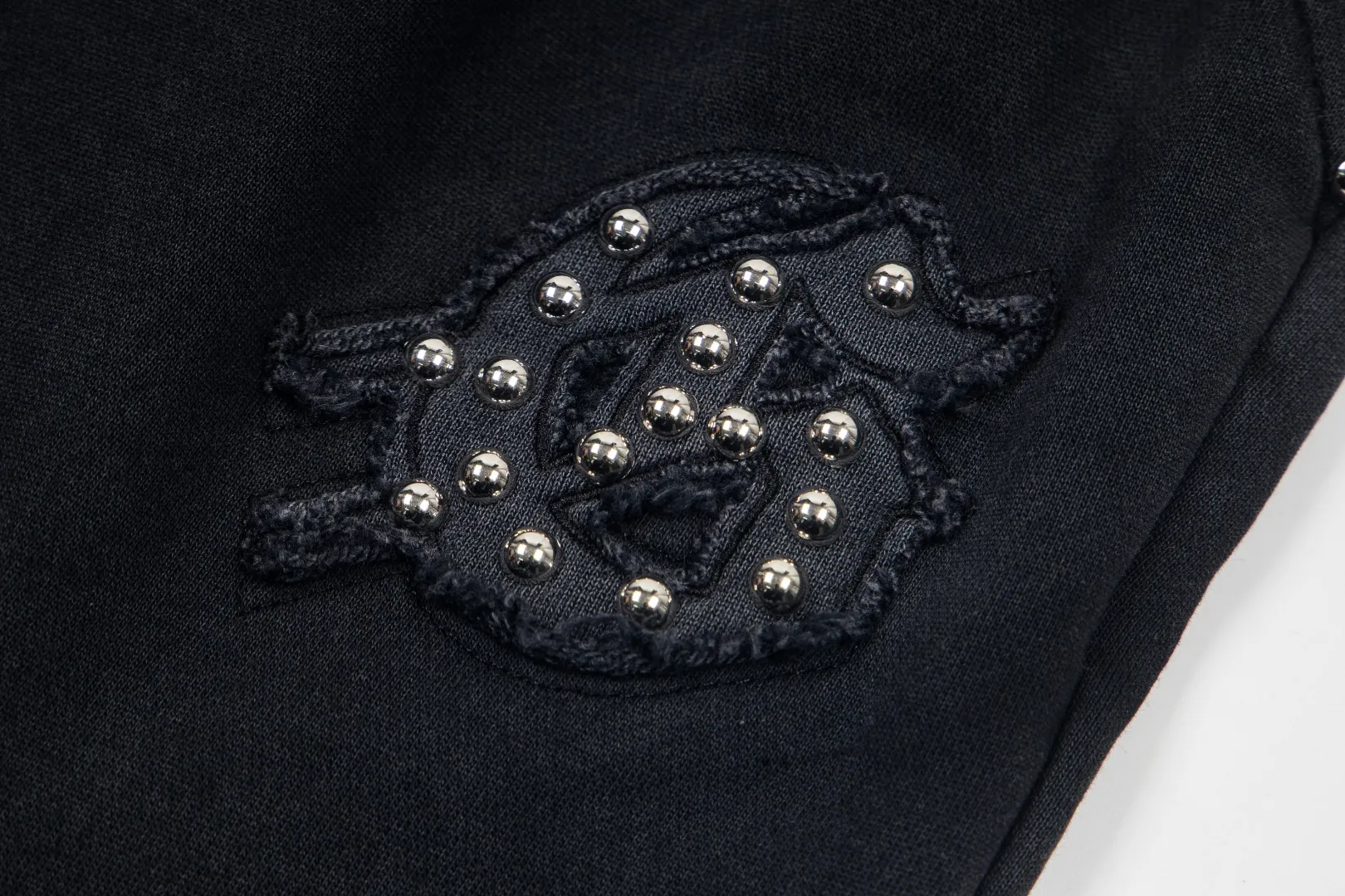 G60# GodSpeed ​​embroidered studded trousers, sizes S-XL, washed black P170, sapphire blue (washed) P170, gray P160