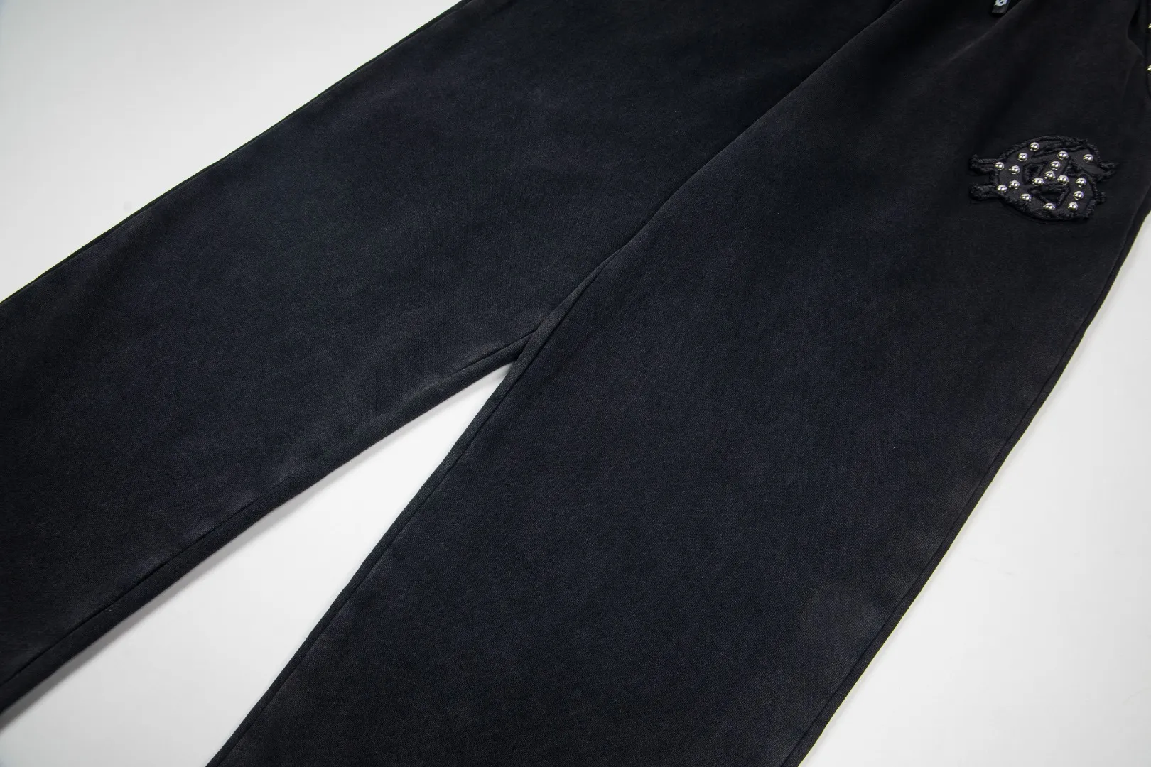 G60# GodSpeed ​​embroidered studded trousers, sizes S-XL, washed black P170, sapphire blue (washed) P170, gray P160