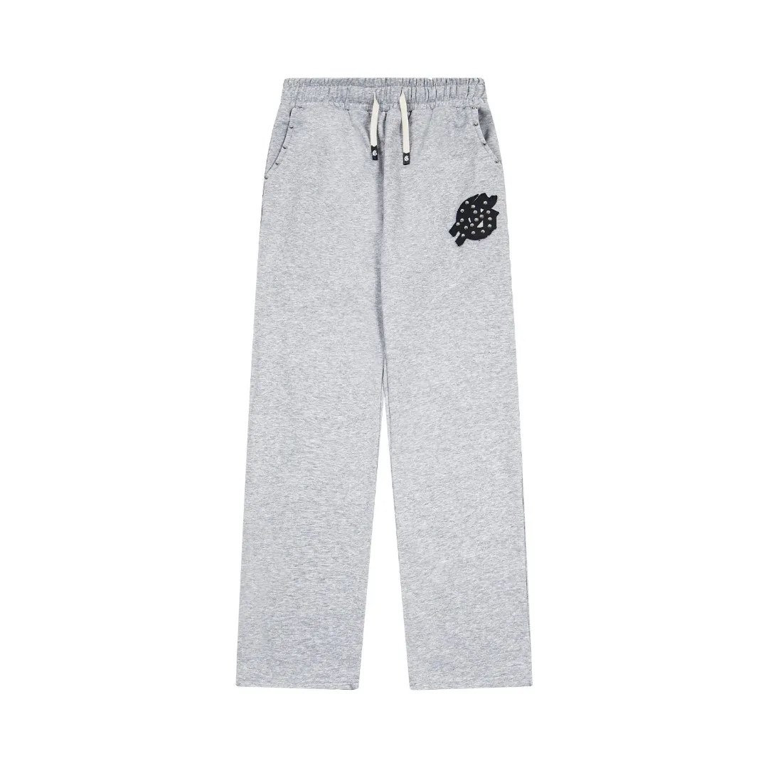 G60# GodSpeed ​​embroidered studded trousers, sizes S-XL, washed black P170, sapphire blue (washed) P170, gray P160