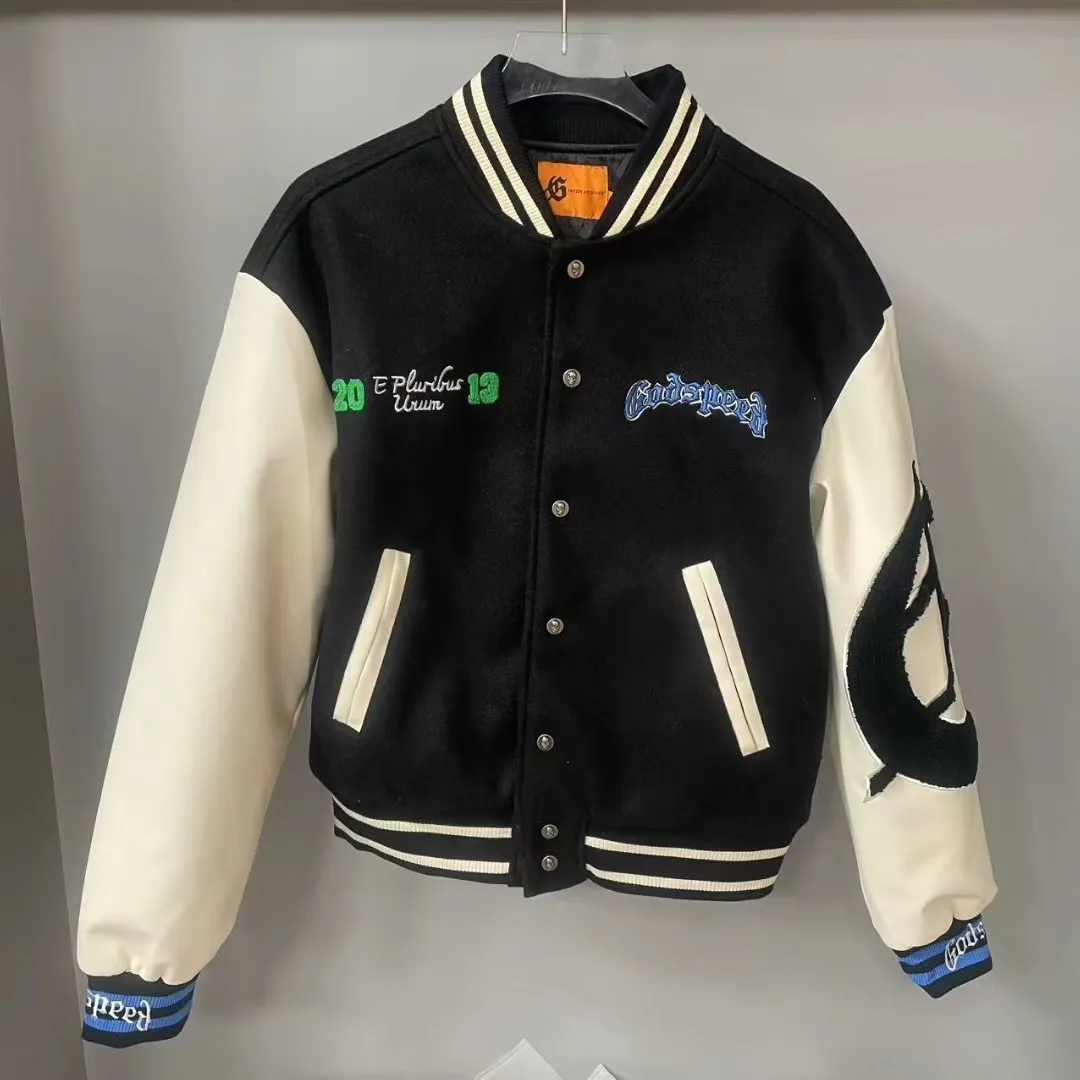 430💰G102 godspeed quilted embroidered baseball jersey back panel 70w needle embroidery s-xl