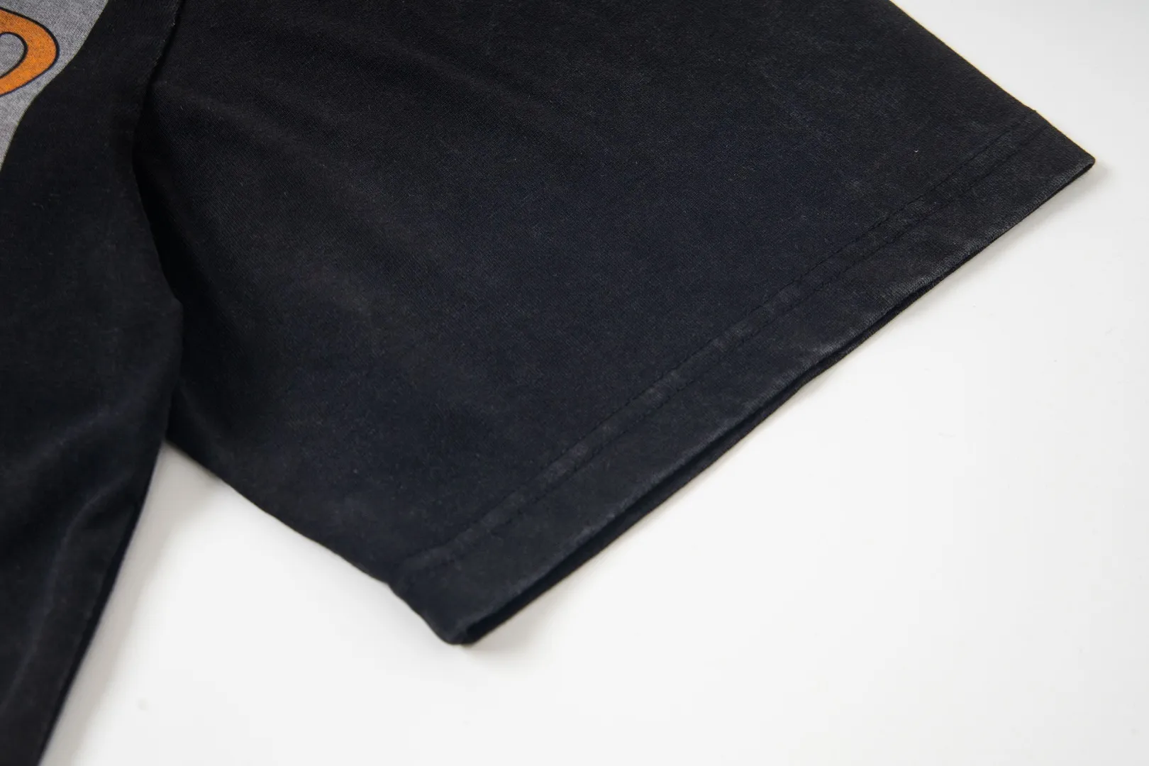 G28# GodSpeed ​​white ink direct spray washed short-sleeved S-XL size black (washed) P126