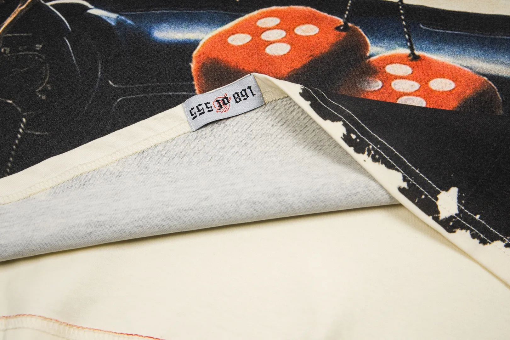 G75# GodSpeed ​​white ink direct spray short sleeve S-XL size apricot P110