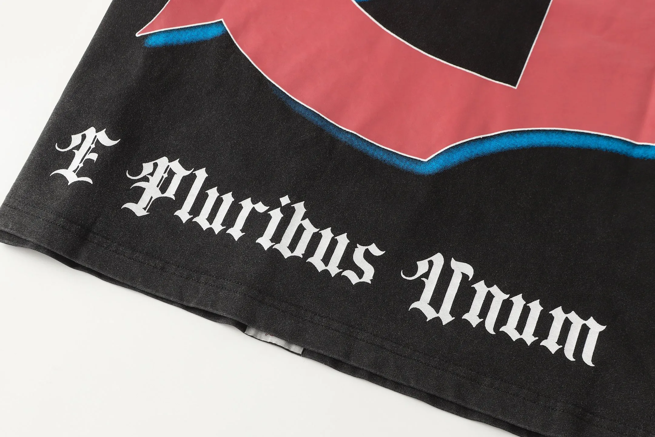 6102# washed black I P116 high-definition printing. soft touch Godspeed cross-border American rock and roll street washed retro style short-sleeved T (craft printing) fabric (fabric): 32 count combed double yarn 250 grams weight code (size): S-M-L-XL color (colour): washed black