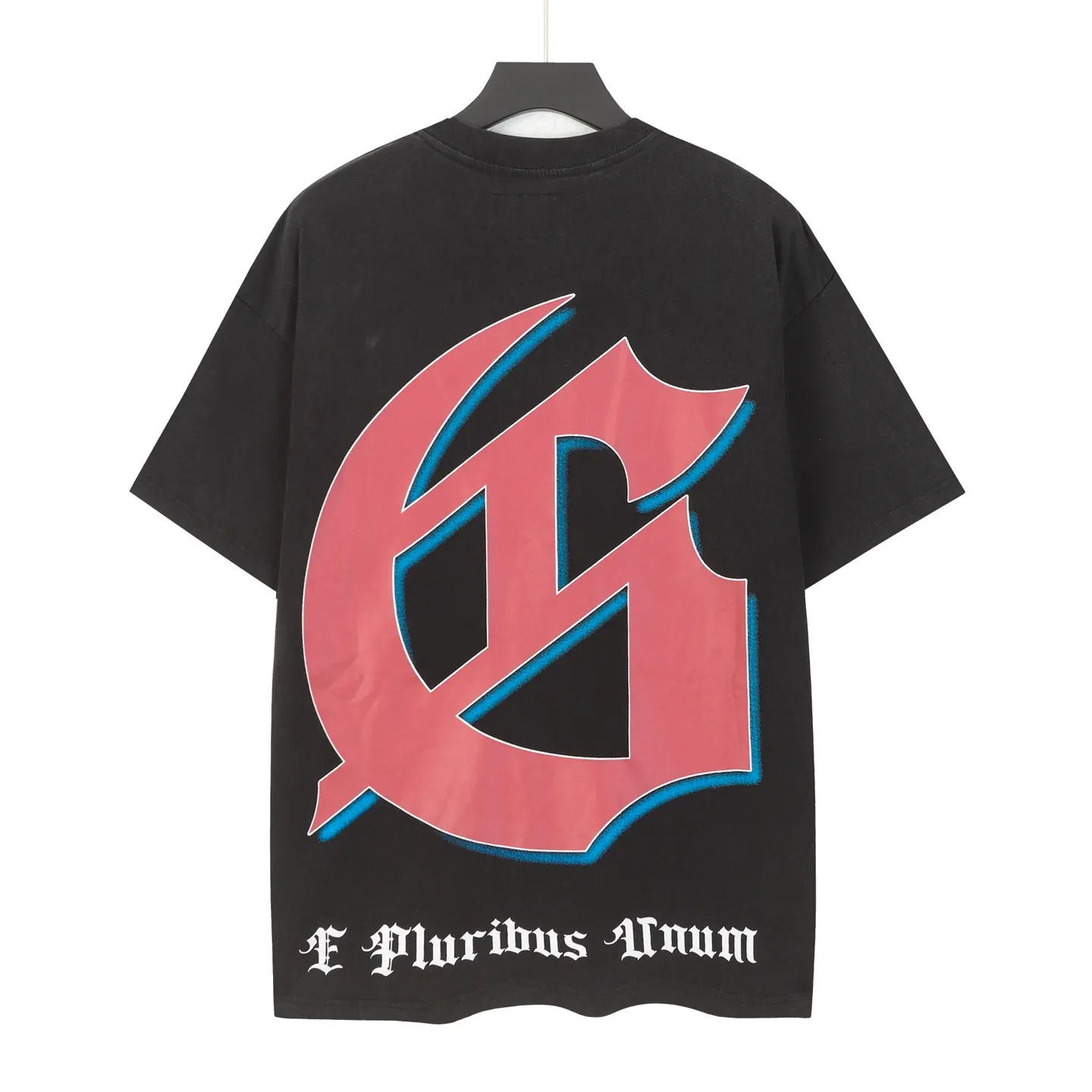 6102# washed black I P116 high-definition printing. soft touch Godspeed cross-border American rock and roll street washed retro style short-sleeved T (craft printing) fabric (fabric): 32 count combed double yarn 250 grams weight code (size): S-M-L-XL color (colour): washed black