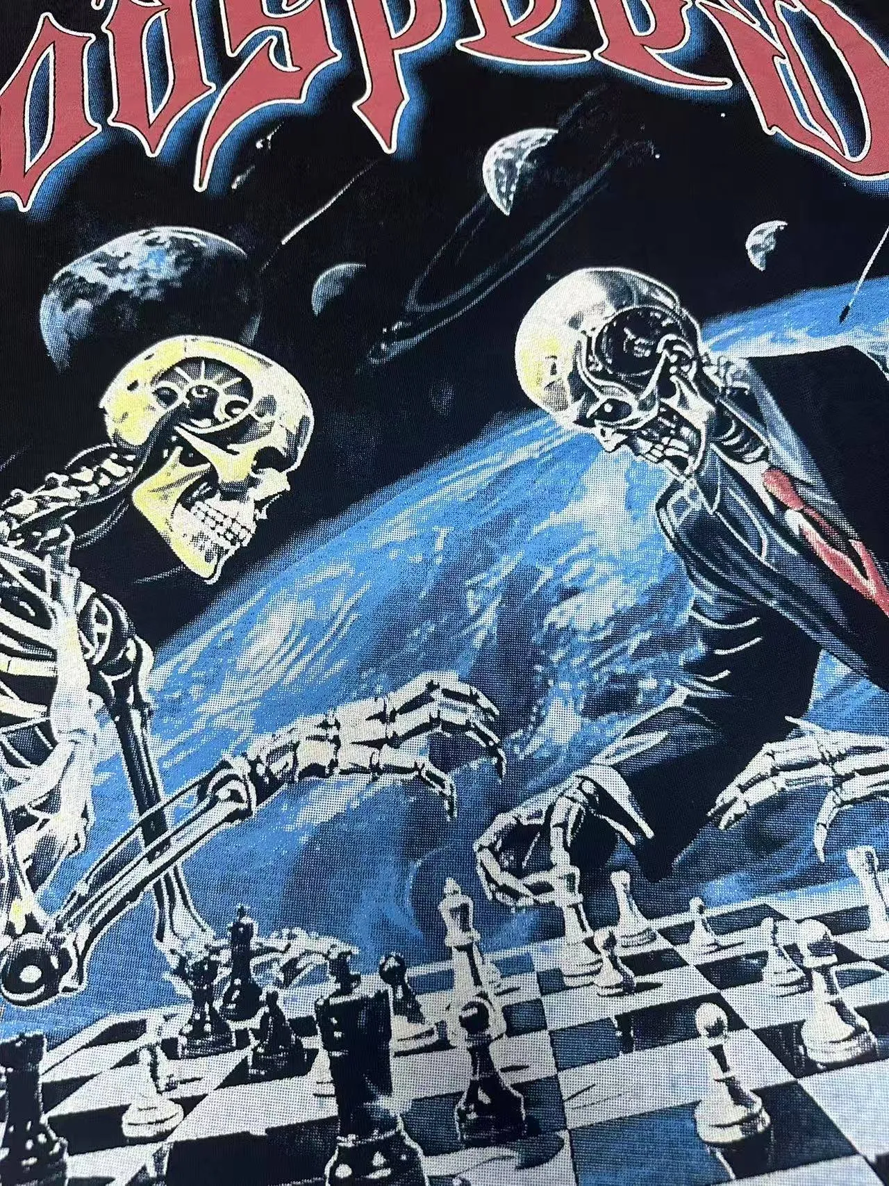 6102# washed black I P116 high-definition printing. soft touch Godspeed cross-border American rock and roll street washed retro style short-sleeved T (craft printing) fabric (fabric): 32 count combed double yarn 250 grams weight code (size): S-M-L-XL color (colour): washed black