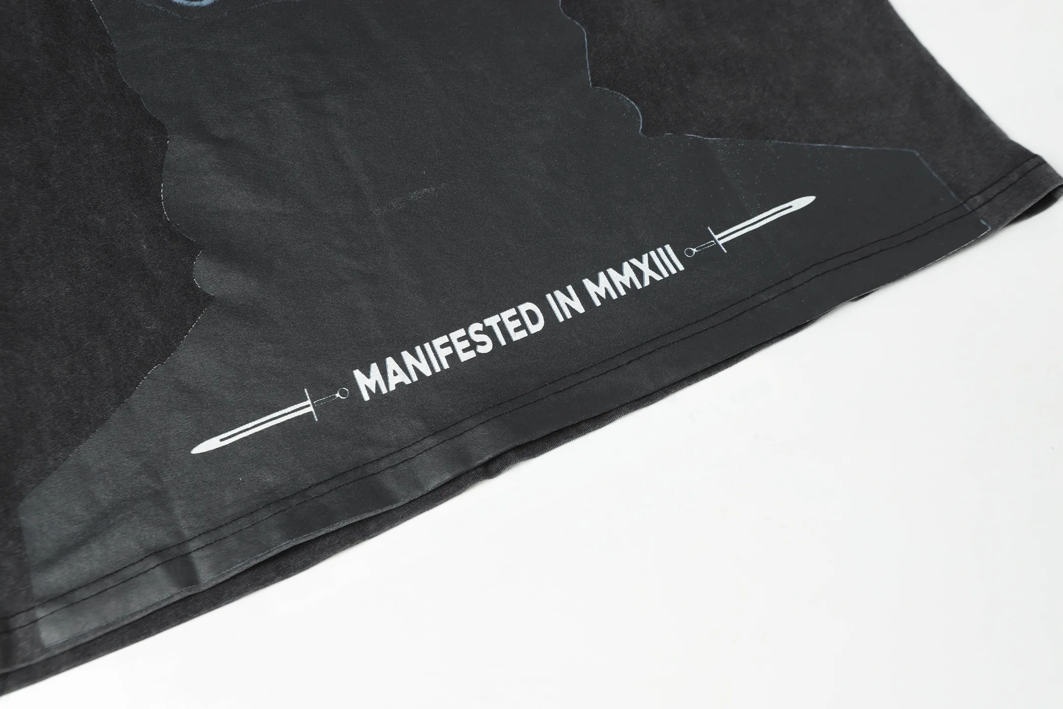 6050#washed black｜P116 Godspeed cross-border American rock and roll street washed retro style short-sleeved T (craft printing) fabric (fabric): 32 count combed double yarn 250g weight size (size): S-M-L-XL color (colour): washed black 👉