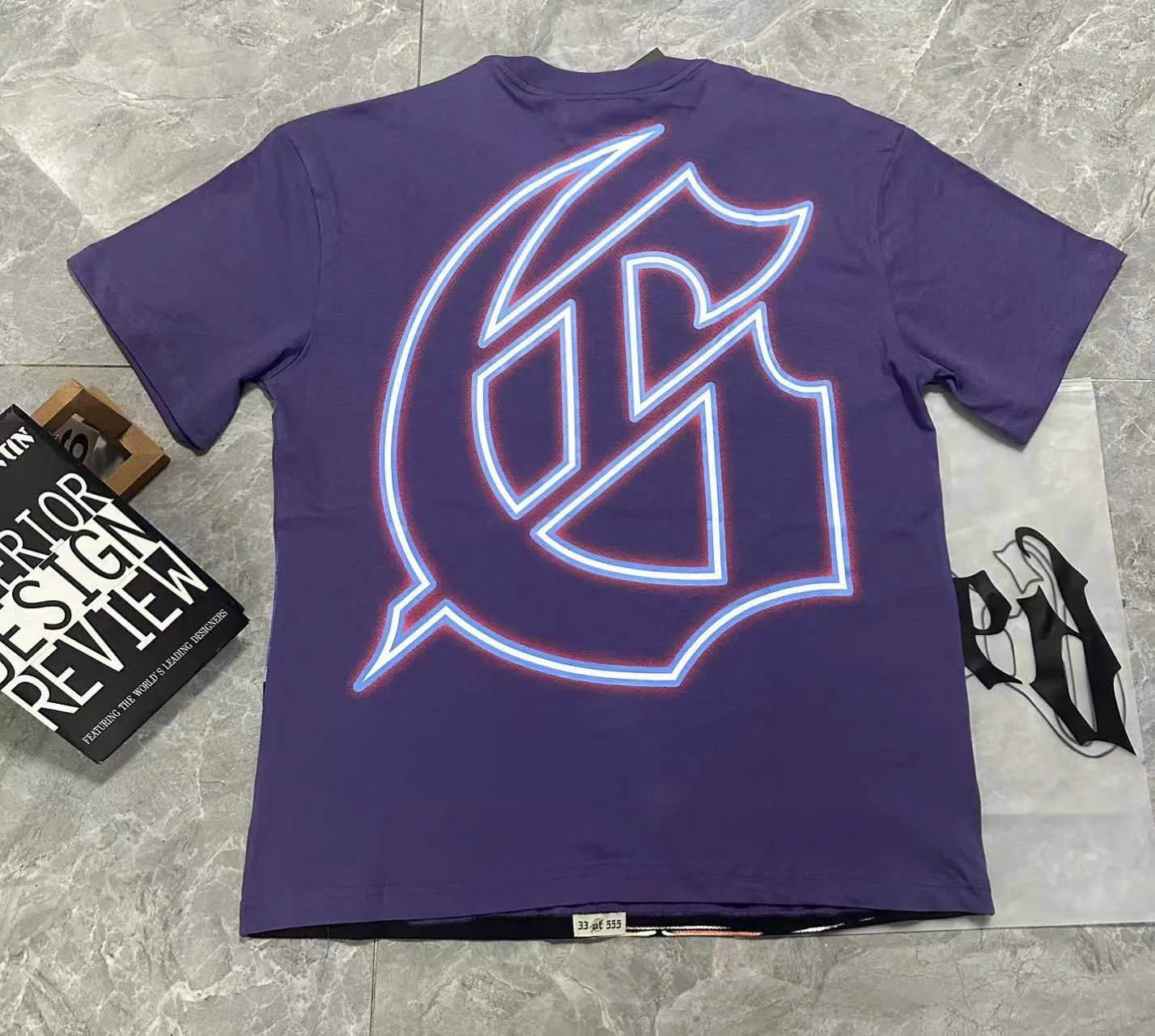 52💰5091#vine purple Godspeed cross-border American rock and roll street wash retro style short-sleeved T (craft printing) fabric (fabric) 32 combed double yarns 240 grams weight code number (size): S-M-L-XL color (colour): vine purple