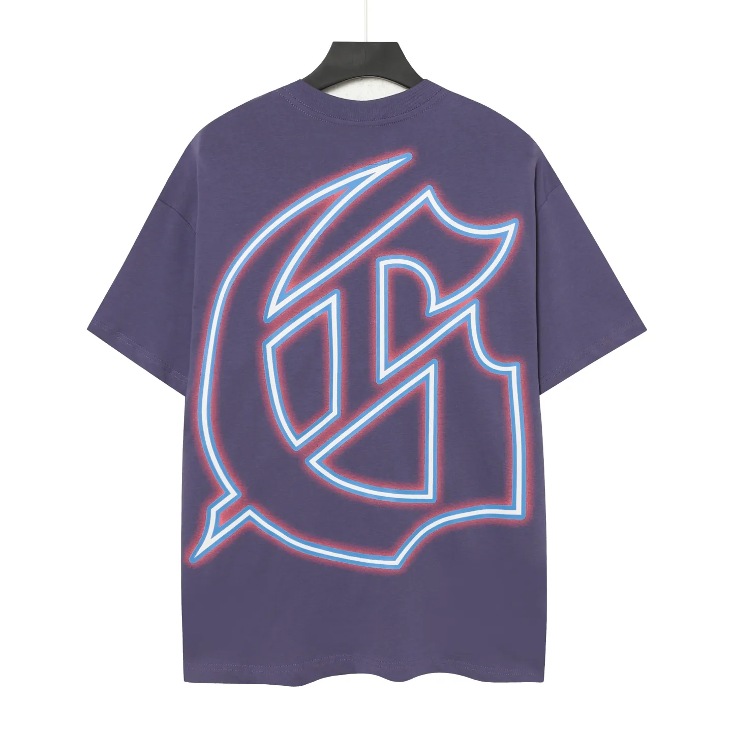 52💰5091#vine purple Godspeed cross-border American rock and roll street wash retro style short-sleeved T (craft printing) fabric (fabric) 32 combed double yarns 240 grams weight code number (size): S-M-L-XL color (colour): vine purple