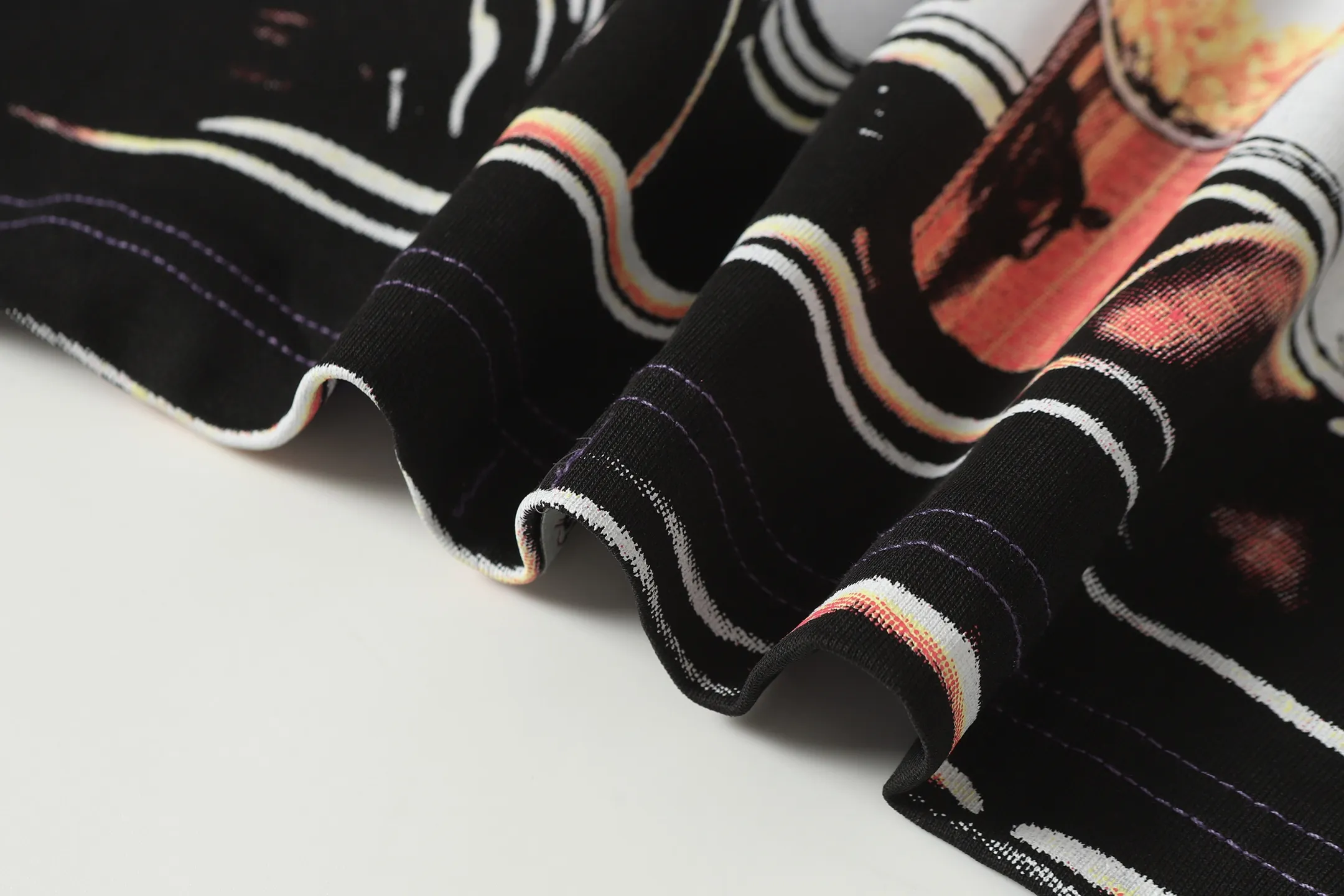 52💰5091#vine purple Godspeed cross-border American rock and roll street wash retro style short-sleeved T (craft printing) fabric (fabric) 32 combed double yarns 240 grams weight code number (size): S-M-L-XL color (colour): vine purple