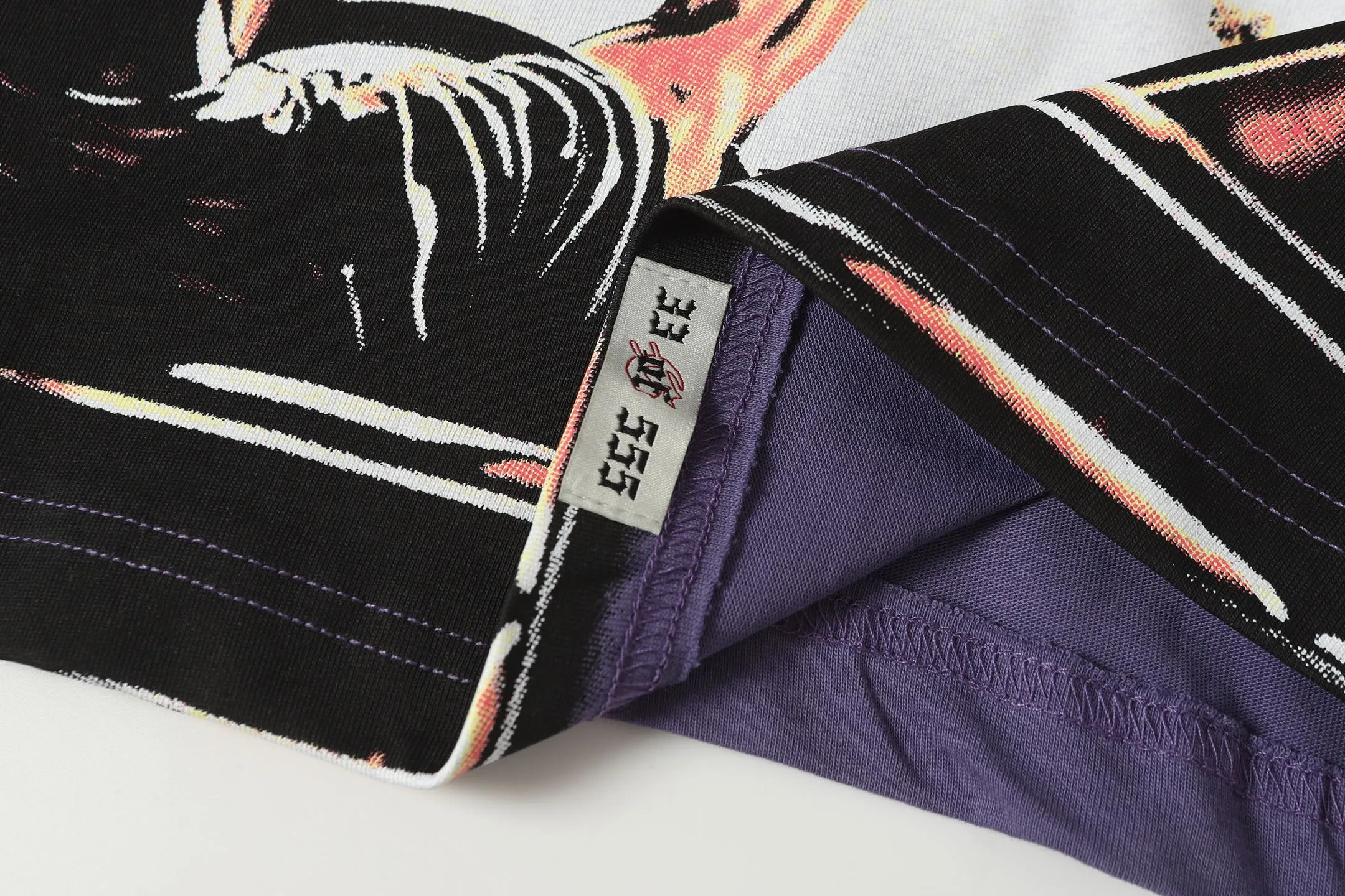 52💰5091#vine purple Godspeed cross-border American rock and roll street wash retro style short-sleeved T (craft printing) fabric (fabric) 32 combed double yarns 240 grams weight code number (size): S-M-L-XL color (colour): vine purple