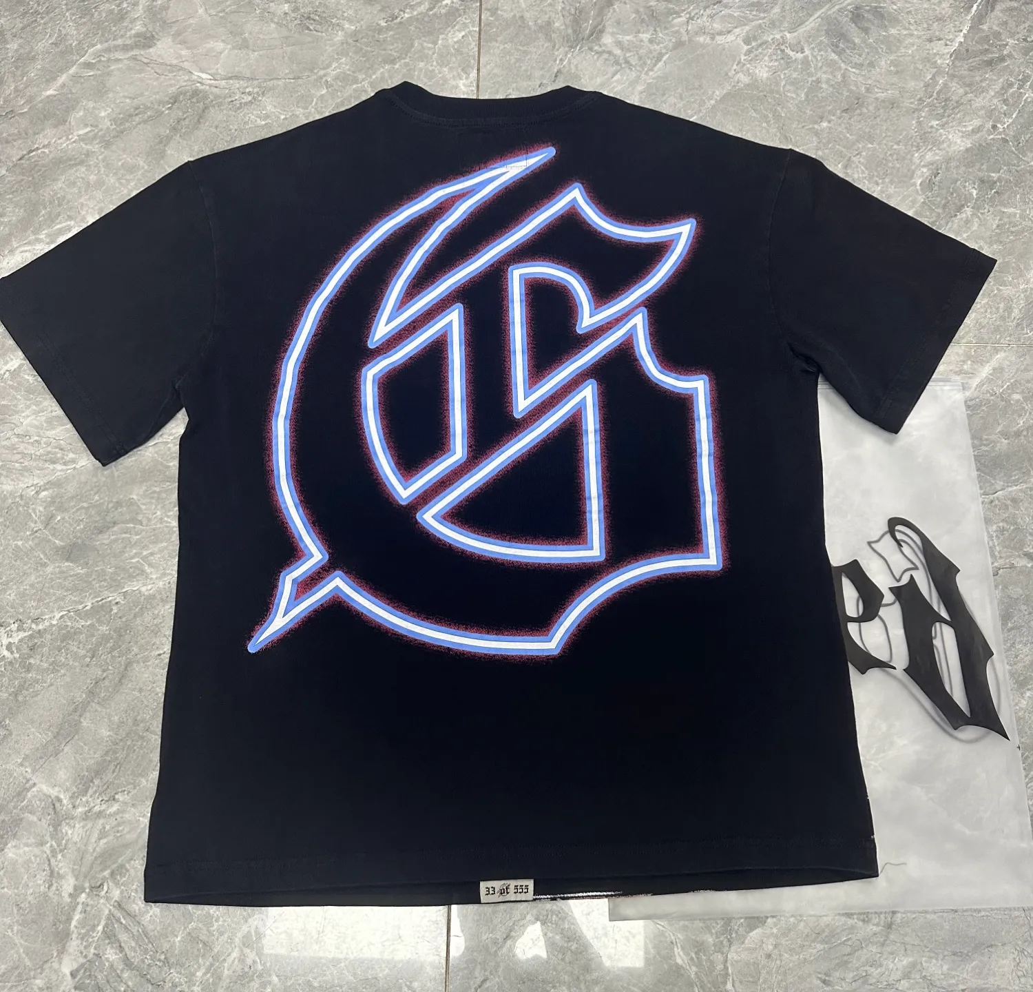 6091#washed black I P116 Godspeed cross-border American rock and roll street washed retro style short-sleeved T (craft printing) fabric (fabric): 32 count combed double yarn 250 grams weight code number (size): S-M-L-XL color (colour): washed black 👉 👉