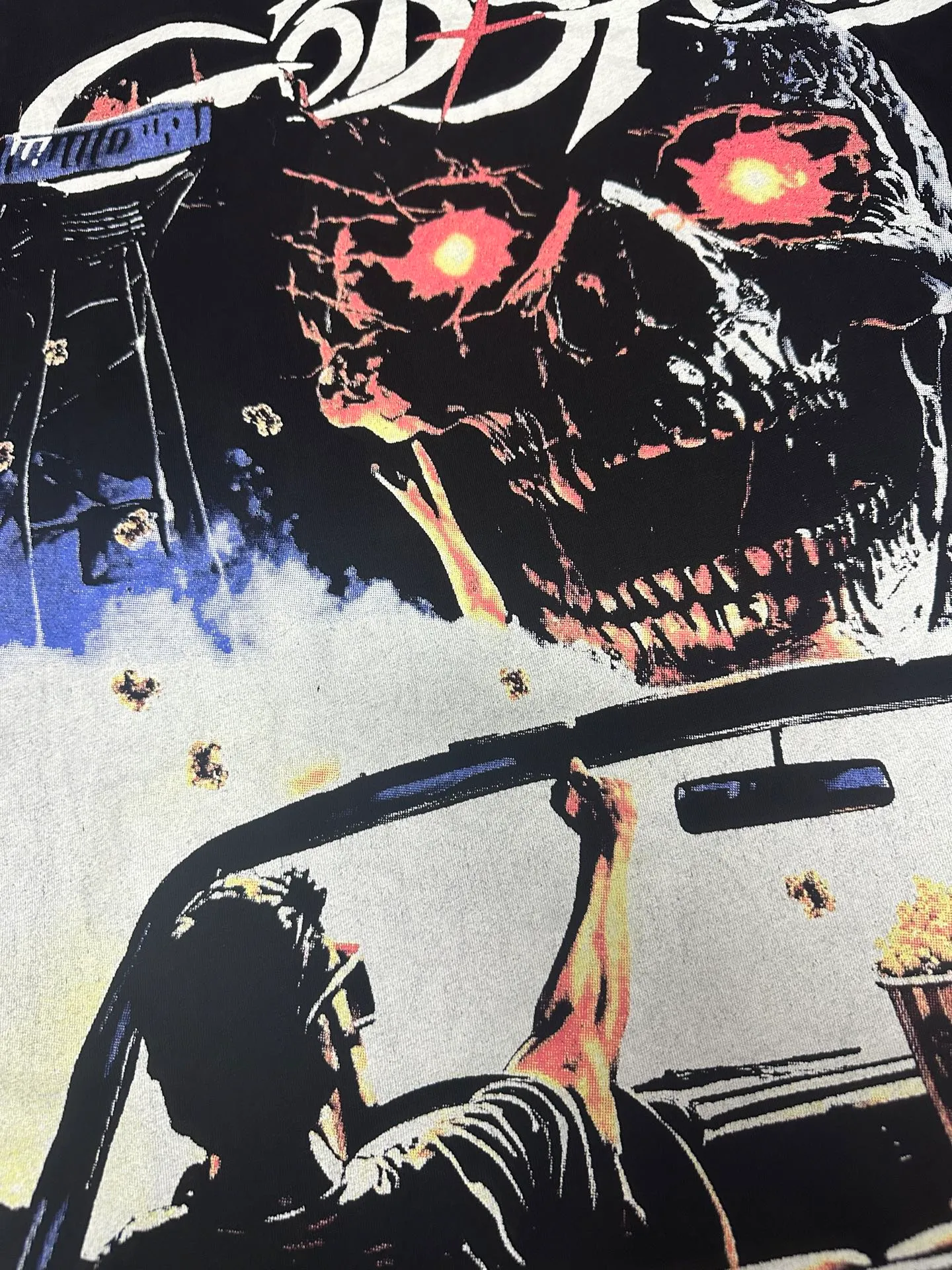 6091#washed black I P116 Godspeed cross-border American rock and roll street washed retro style short-sleeved T (craft printing) fabric (fabric): 32 count combed double yarn 250 grams weight code number (size): S-M-L-XL color (colour): washed black 👉 👉