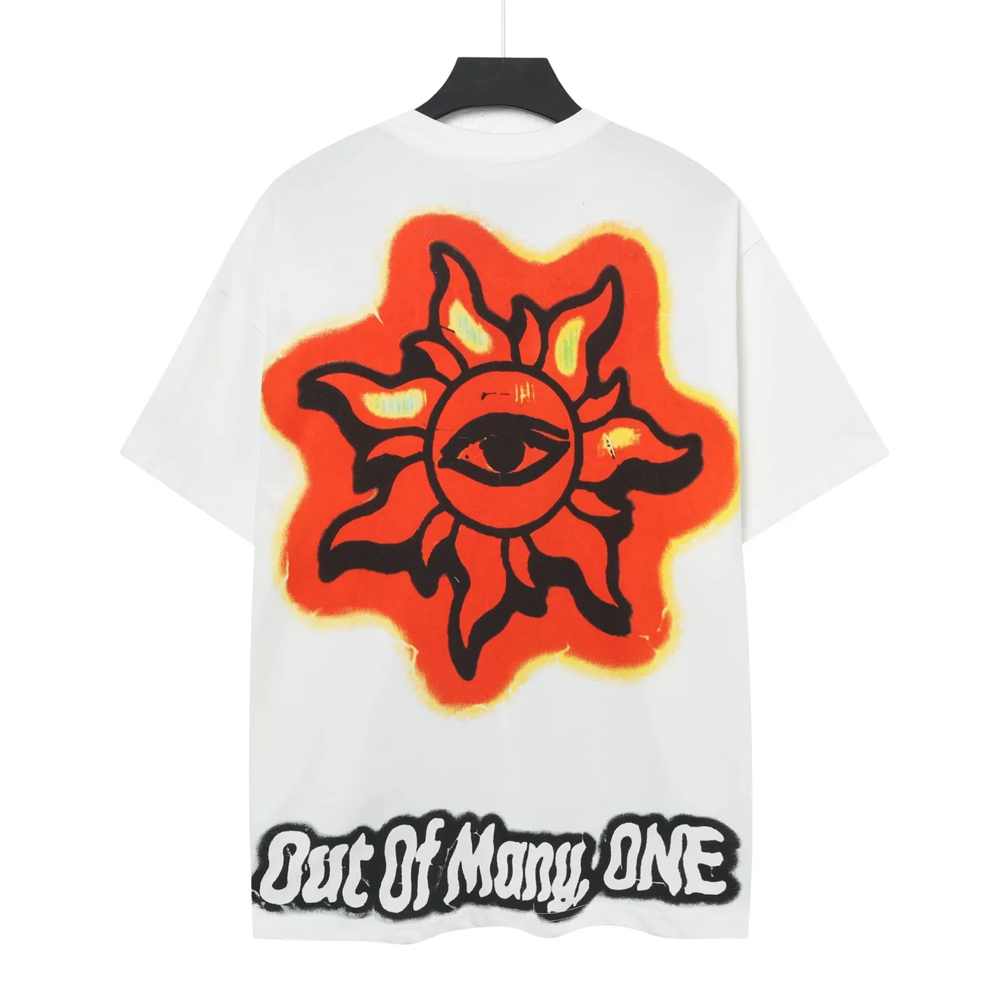 5025# white/apricot | P104 Godspeed cross-border American rock and roll street washed retro style short-sleeved T (craft printing) fabric (fabric): 32 counts combed double yarn 240 grams weight code (size): S-M-L-XL color (colour): white, apricot,