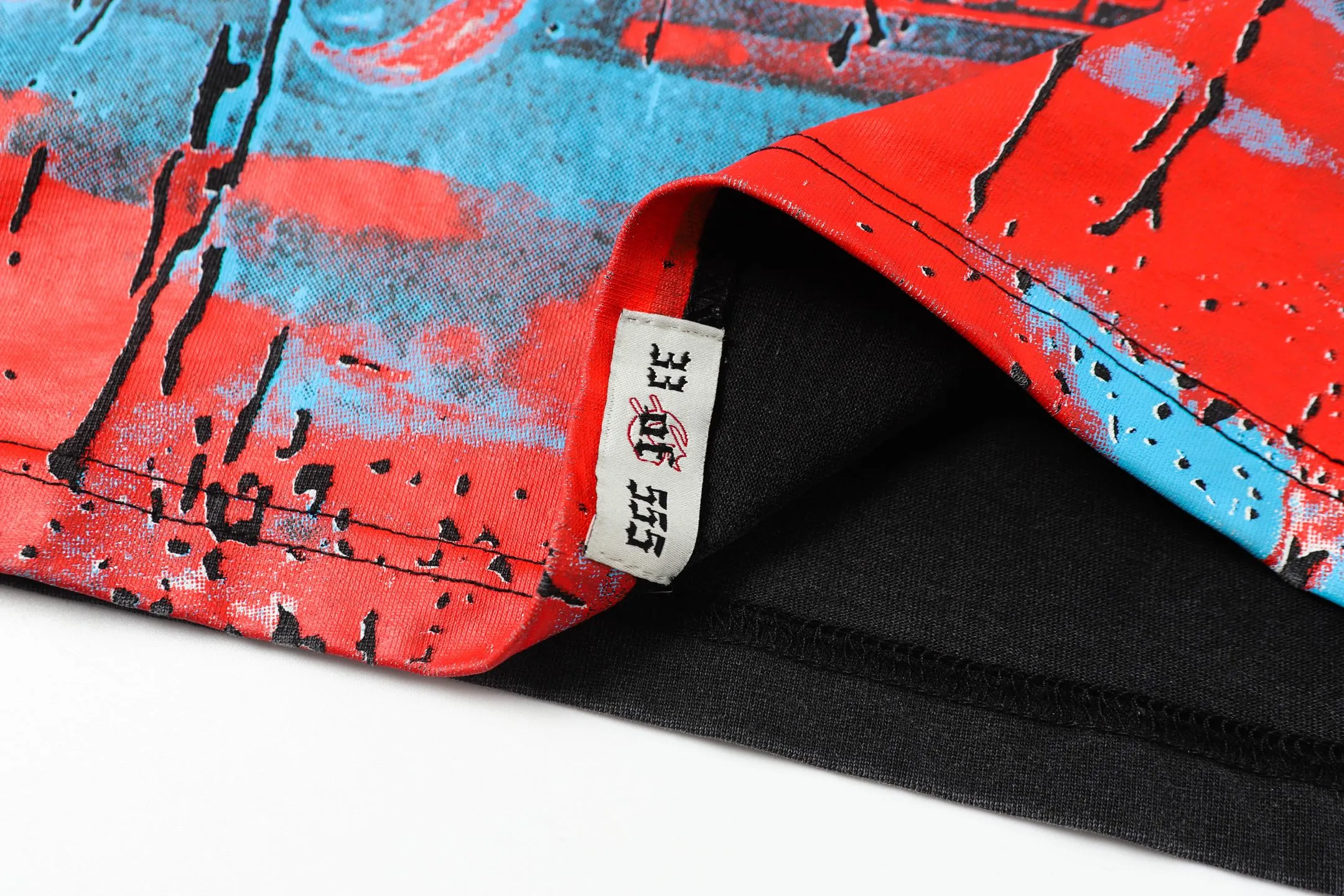 6006#washed black｜P116 Godspeed cross-border American rock and roll street washed retro style short-sleeved T (craft printing) fabric (fabric): 32 count combed double yarn 250g weight size (size): S-M-L-XL color (colour): washed black 👉