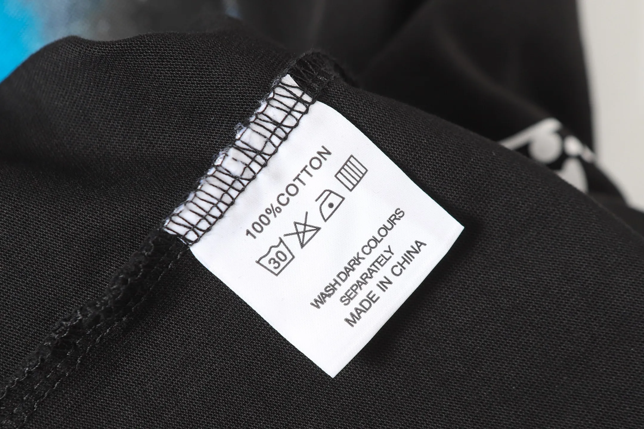6076# washed black | P116 Godspeed cross-border American rock and roll street washed retro style short-sleeved T (craft printing) fabric (fabric): 32 count combed double yarn 250 grams weight code number (size): S-M-L-XL color (colour): washed black