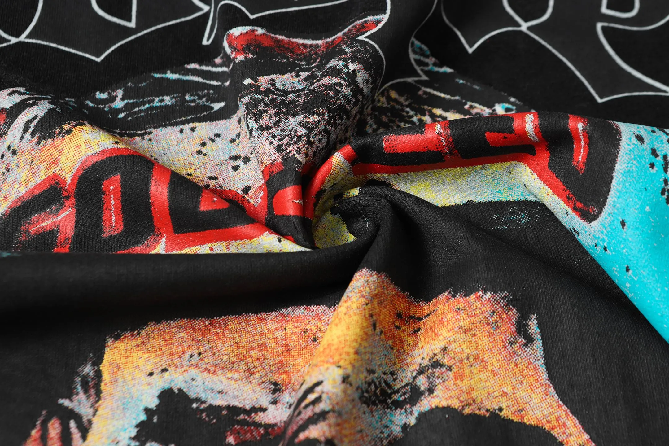 6063#washed black｜P116 Godspeed cross-border American rock and roll street washed retro style short-sleeved T (craft printing) fabric (fabric): 32 count combed double yarn 250g weight code number (size): S-M-L-XL color (colour): washed black