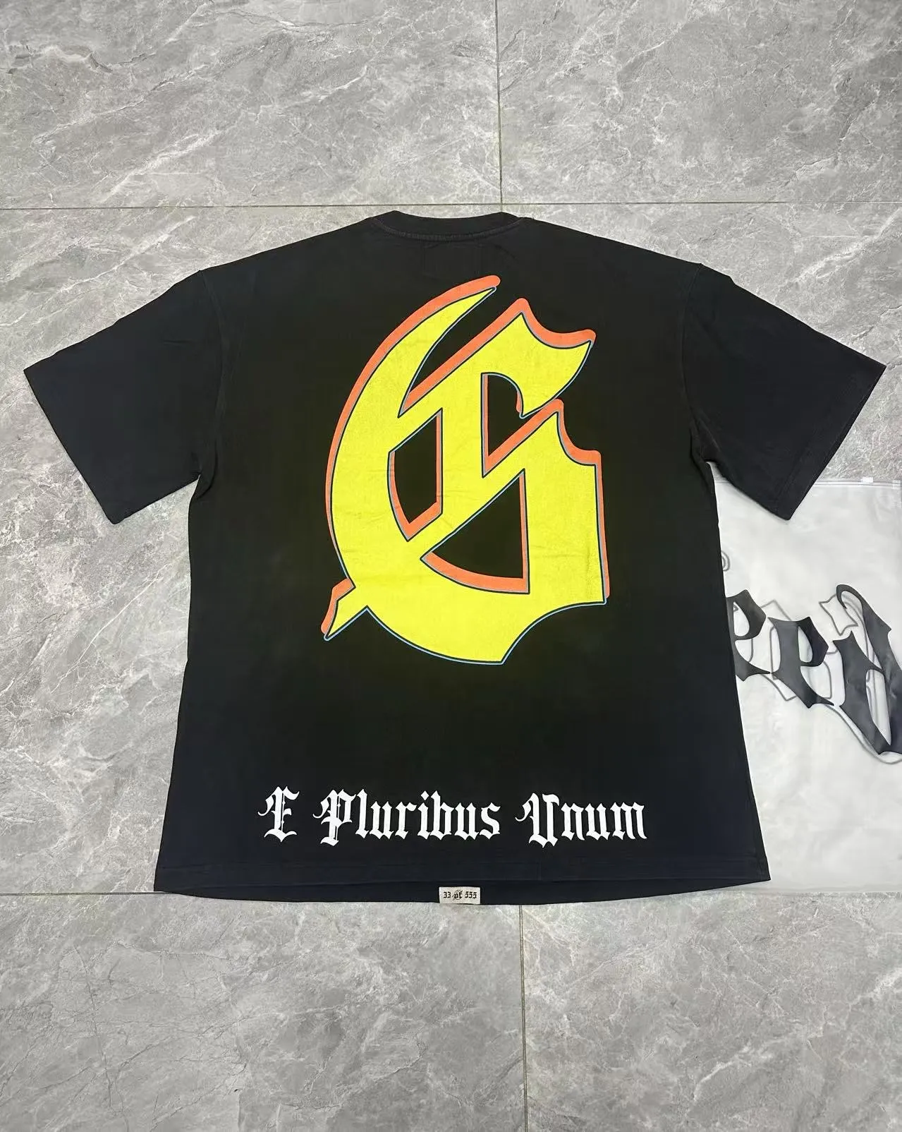 58💰6081#washed black ｜Godspeed cross-border American rock and roll street washed retro style short-sleeved T (craft print) fabric (fabric): 32 count combed double yarn 250g weight size (size): S-M-L-XL color (colour): washed black 👉 👉