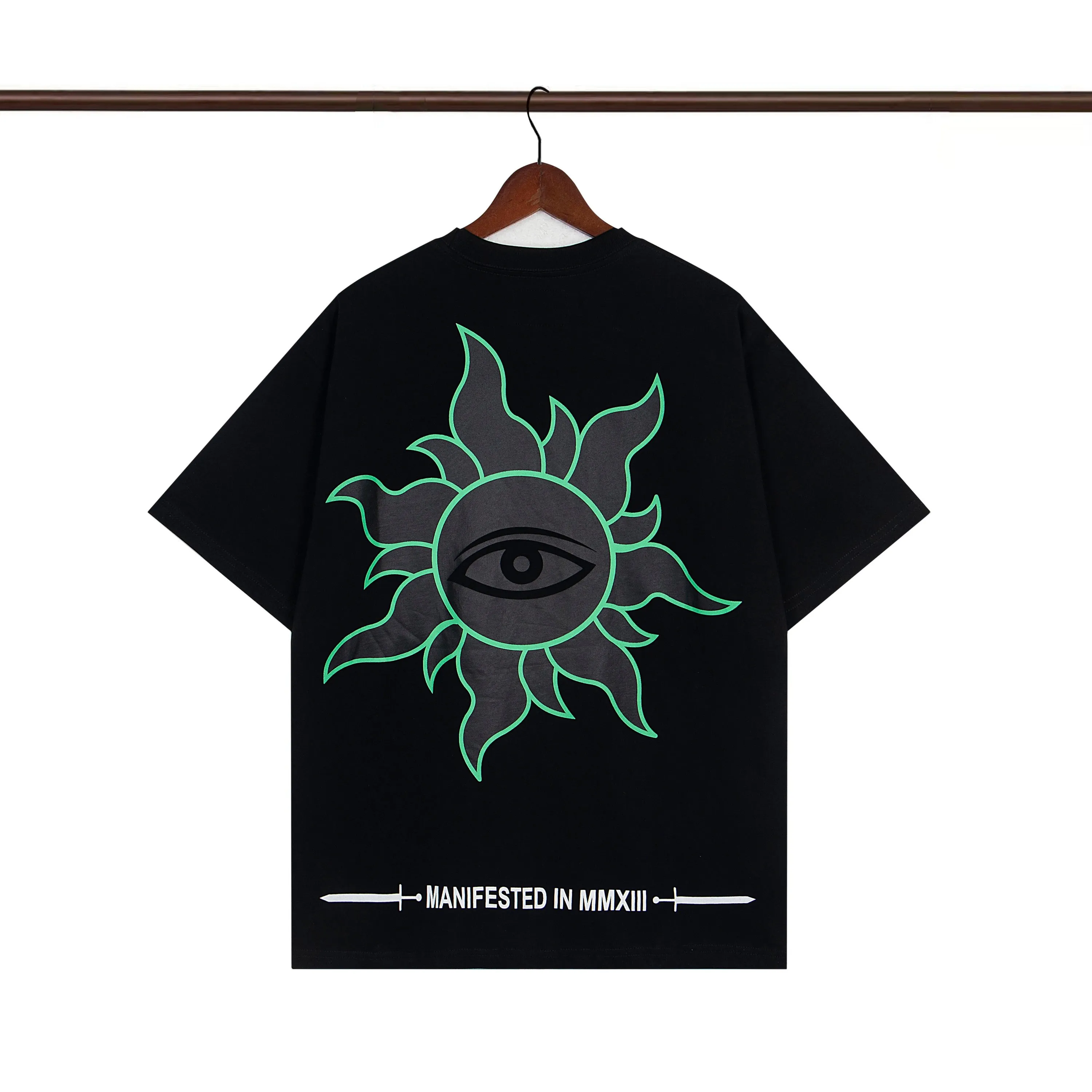Style number G73 black white P110 Godspeed 25SS retro washed distressed short-sleeved T-shirt loose fit black white S-XL