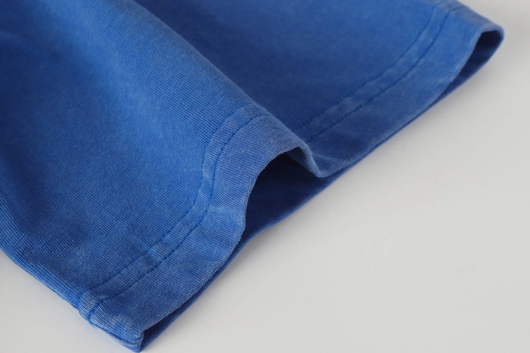 6015# Washed Klein Blue | P116 Godspeed cross-border American rock and roll street washed retro style short-sleeved T (craft print) Fabric (fabric): 32-count combed double yarn 250 grams weight Size (size): S-M-L-XL Color (colour): Washed Klein Blue