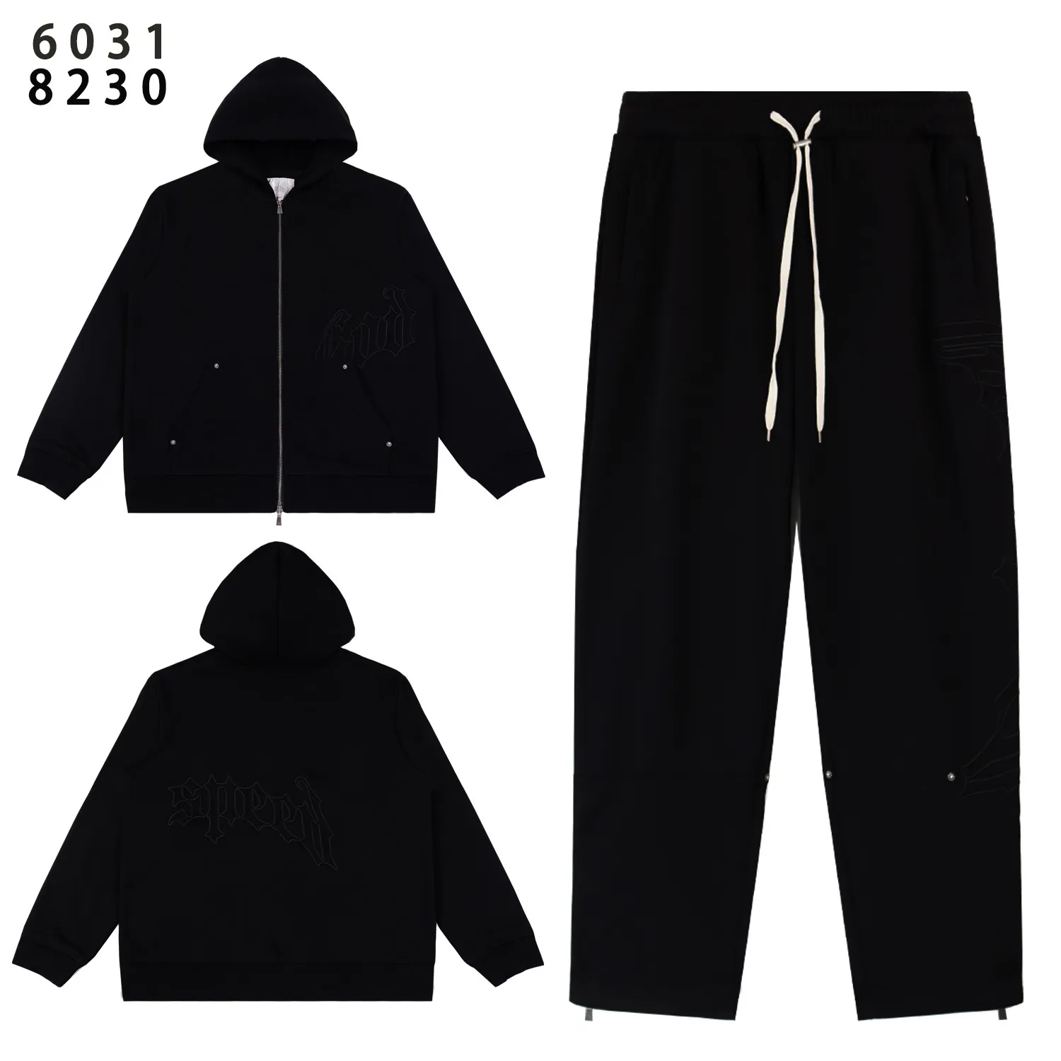Jacket 108, trousers 108, real-shot high-level version of GODSPEED beauty trend. Simple letters, the European and American high street men's and women's cardigans hooded sweatshirts in 2025. Jackets and hoodies. Color: black, black, red, apricot, black apricot, colorful orchid, gray. Size: S M L Simple letters, European and American high street men's and women's zipper pants in 2025 Color: black black black red red apricot Size: S M L XL