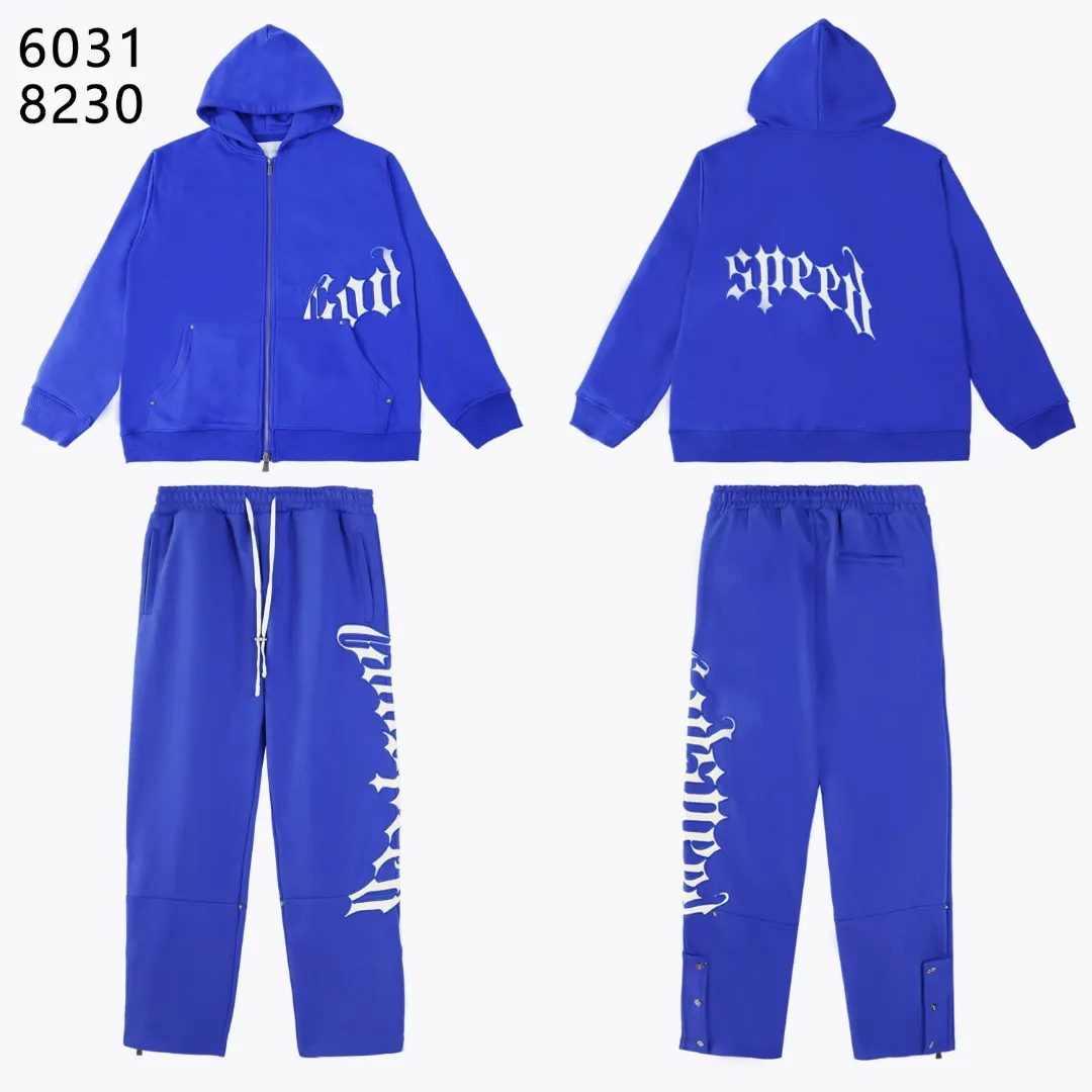 Jacket 108, trousers 108, real-shot high-level version of GODSPEED beauty trend. Simple letters, the European and American high street men's and women's cardigans hooded sweatshirts in 2025. Jackets and hoodies. Color: black, black, red, apricot, black apricot, colorful orchid, gray. Size: S M L Simple letters, European and American high street men's and women's zipper pants in 2025 Color: black black black red red apricot Size: S M L XL