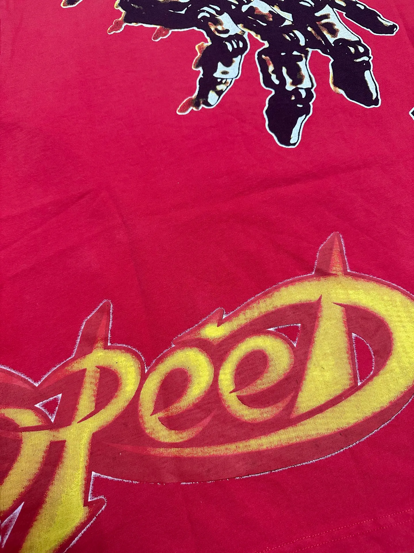 6315#washed red｜P116 Godspeed cross-border American rock and roll street washed retro style short-sleeved T (craft printing) fabric (fabric): 32 count combed double yarn 250g weight code number (size): S-M-L-XL color (colour): washed red