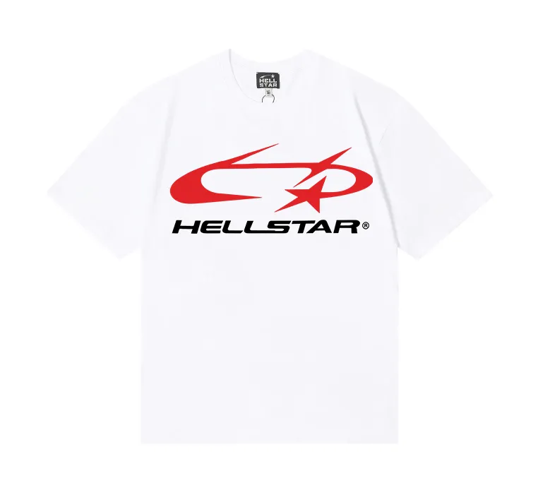6845# P112 Hellstar American fashion high street pure cotton loose short-sleeved T-shirt Color: White Black Size: S M L XL