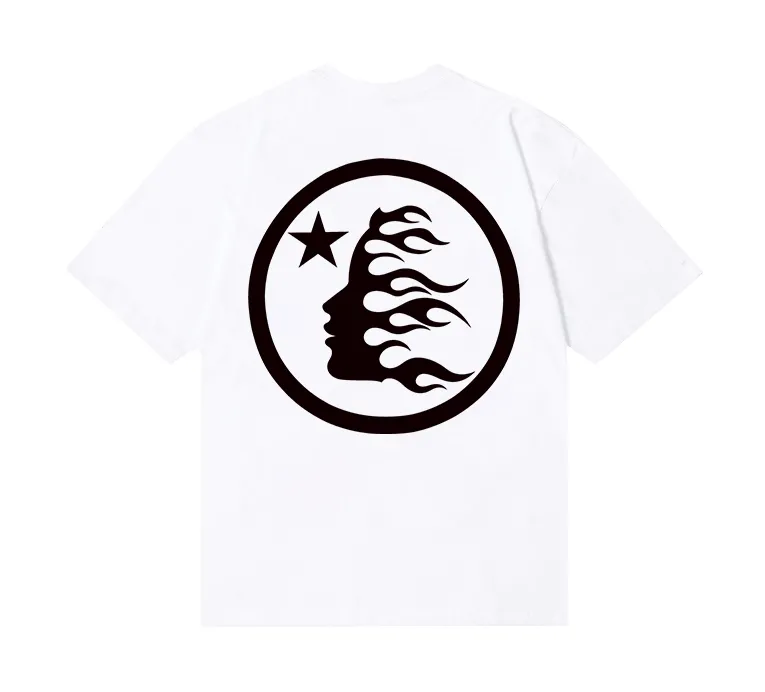 6845# P112 Hellstar American fashion high street pure cotton loose short-sleeved T-shirt Color: White Black Size: S M L XL