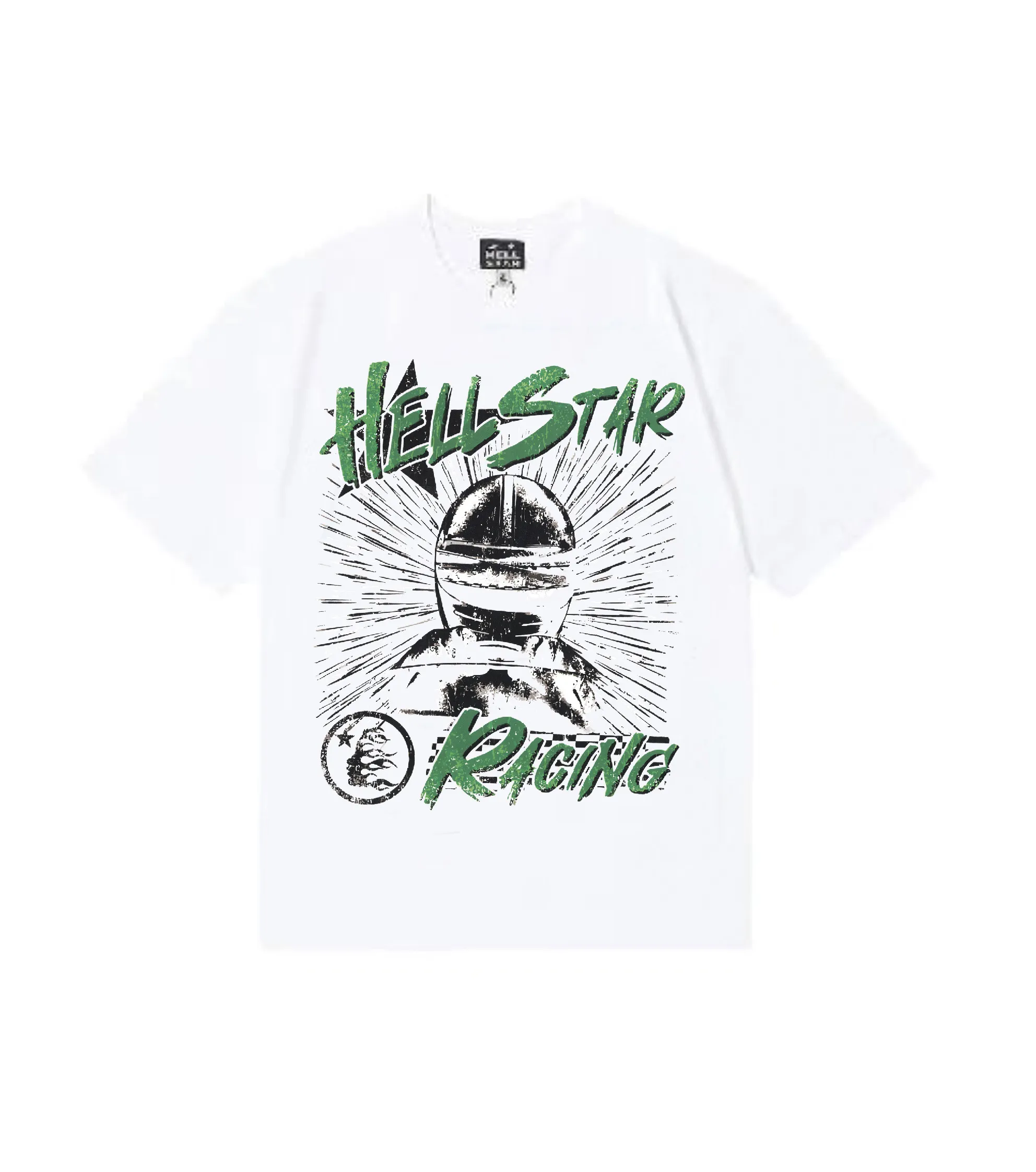 6837# P116 Hellstar American fashion high street pure cotton loose short-sleeved T-shirt Color: Black White Size: S M L XL