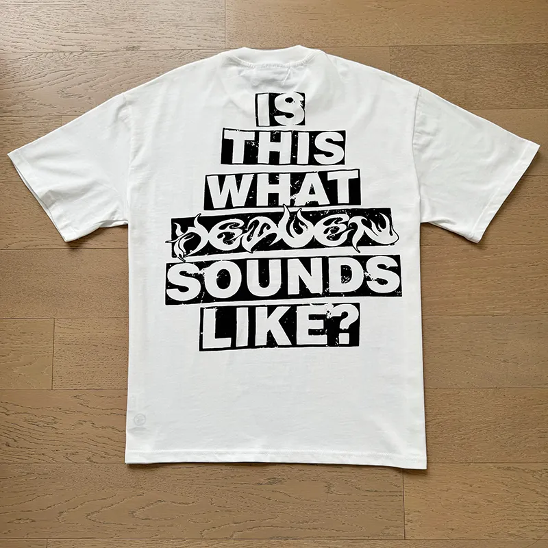 P110 5609# Real shot Hellstar Meichao high street pure cotton loose short-sleeved T-shirt Fabric: 240g 32 count fine cotton double yarn pure cotton Color: White Size: S M L XL