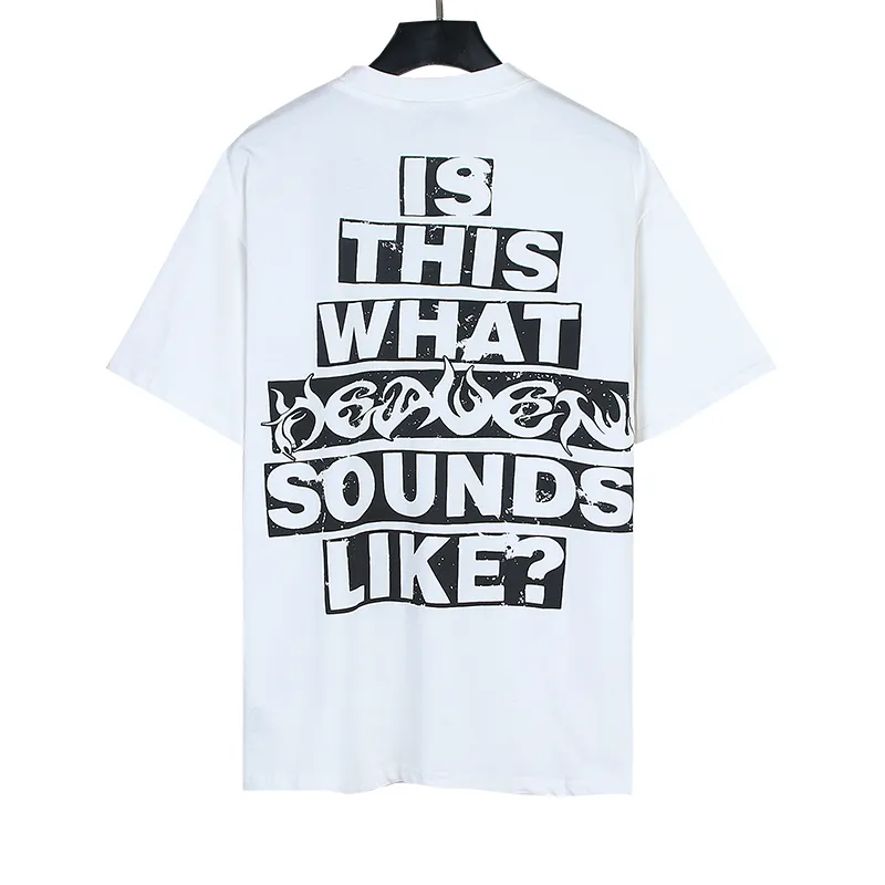 P110 5609# Real shot Hellstar Meichao high street pure cotton loose short-sleeved T-shirt Fabric: 240g 32 count fine cotton double yarn pure cotton Color: White Size: S M L XL
