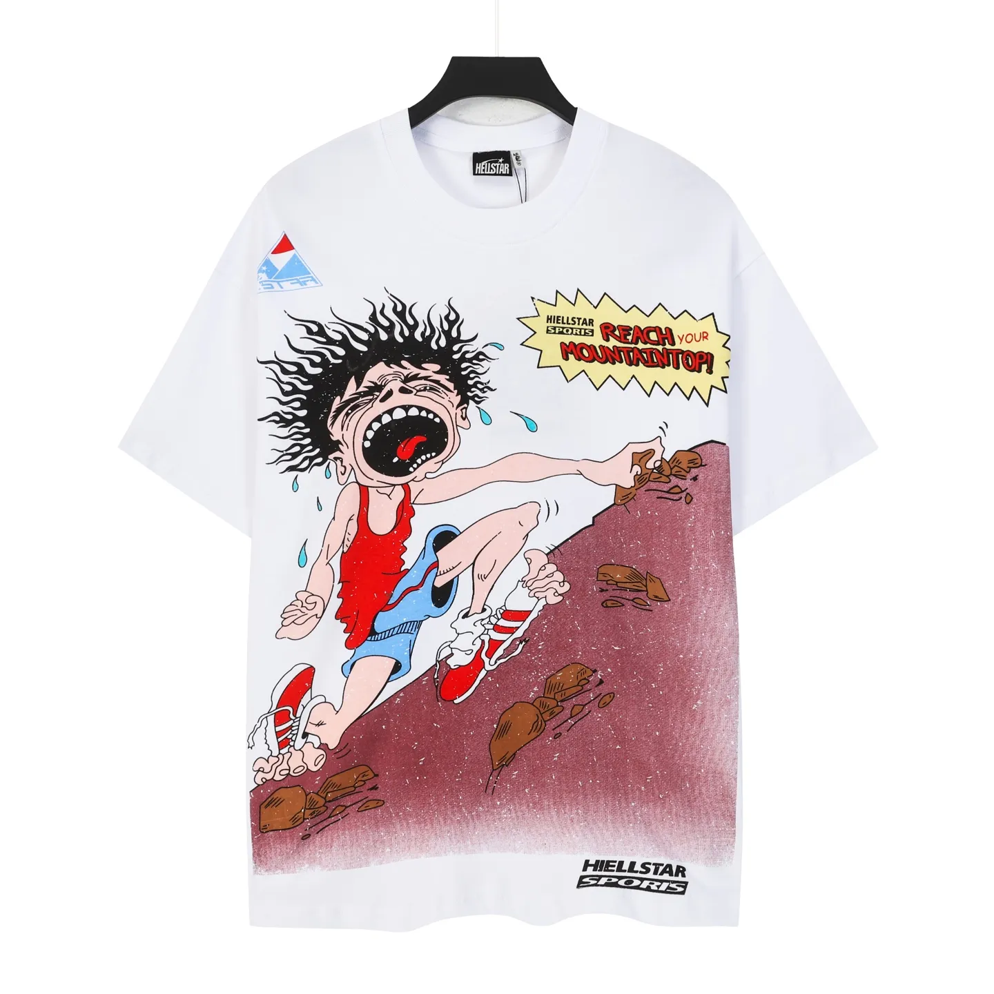 P108 Real-stock Hellstar Cross-border European and American style, street fashion brand pure cotton T-shirt Fabric (fabric): 32 pieces of 240g heavy combed double yarn pure cotton Size (size): S-M- L- X L Color (colour): white 👉