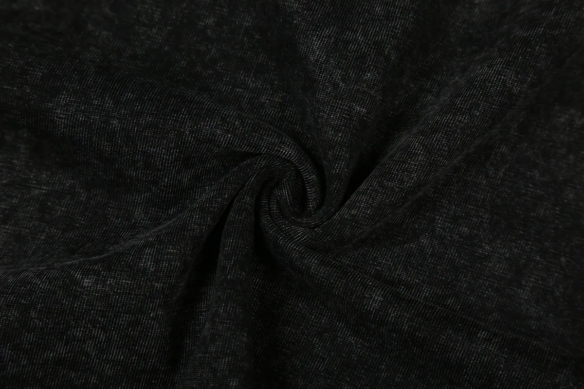 7742# P124 Washed Hellstar Hellstar ins same style retro printed tops for men and women, casual and trendy pure cotton washed short-sleeved T-shirt Color: Black Size: S M L XL