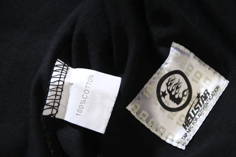 P134 6752# Washed Black + Hot Brick Real Shot Hellstar Washed Retro Beauty Trendy Hot Brick Printed Short Sleeve T-shirt Fabric: 250g 32 Count Fine Cotton Double Yarn Pure Cotton Color: Washed Black + Hot Brick Code Number: S M L XL