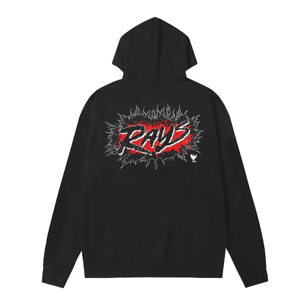 9917# P196 Ins American hip-hop trendy brand hellstar letter printed high street loose hooded pullover sweatshirt for men and women Color: Black White Size: S M L XL