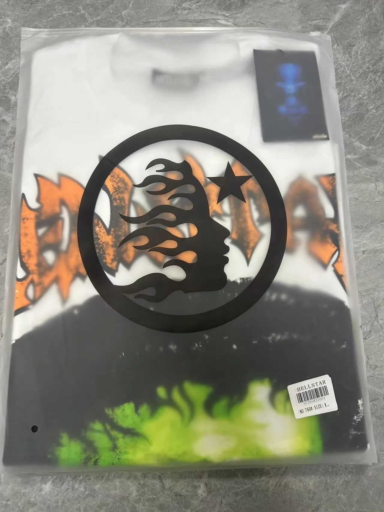 P108 Real-stock Hellstar Cross-border European and American style, street fashion brand pure cotton T-shirt Fabric (fabric): 32 counts of 240g heavy combed double yarn pure cotton Size (size): S-M- L- X L Color (colour): White 👉 👉
