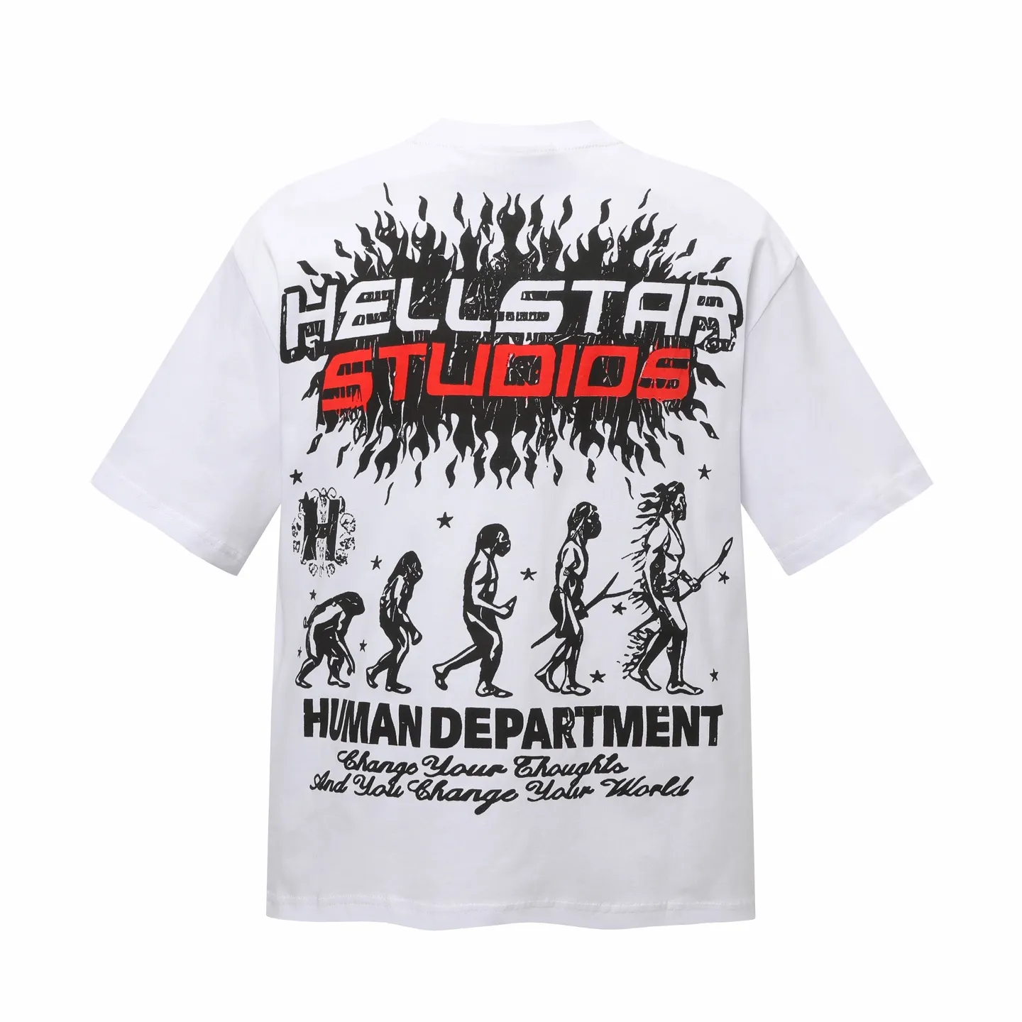 P108 Real-stock Hellstar Cross-border European and American style, street fashion brand pure cotton T-shirt Fabric (fabric): 32 counts of 240g heavy combed double yarn pure cotton Size (size): S-M- L- X L Color (colour): white, apricot